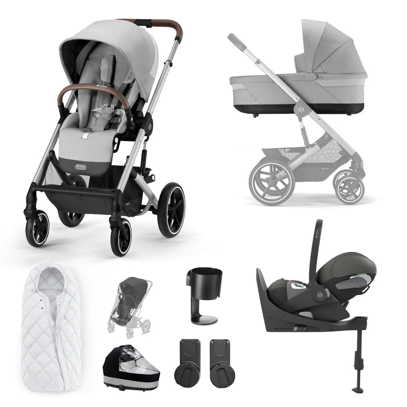 Cybex Balios S Lux Luxury Bundle in Silver/Lava Grey Travel Systems 127461-SLV-LAV-GRY 4063846317967