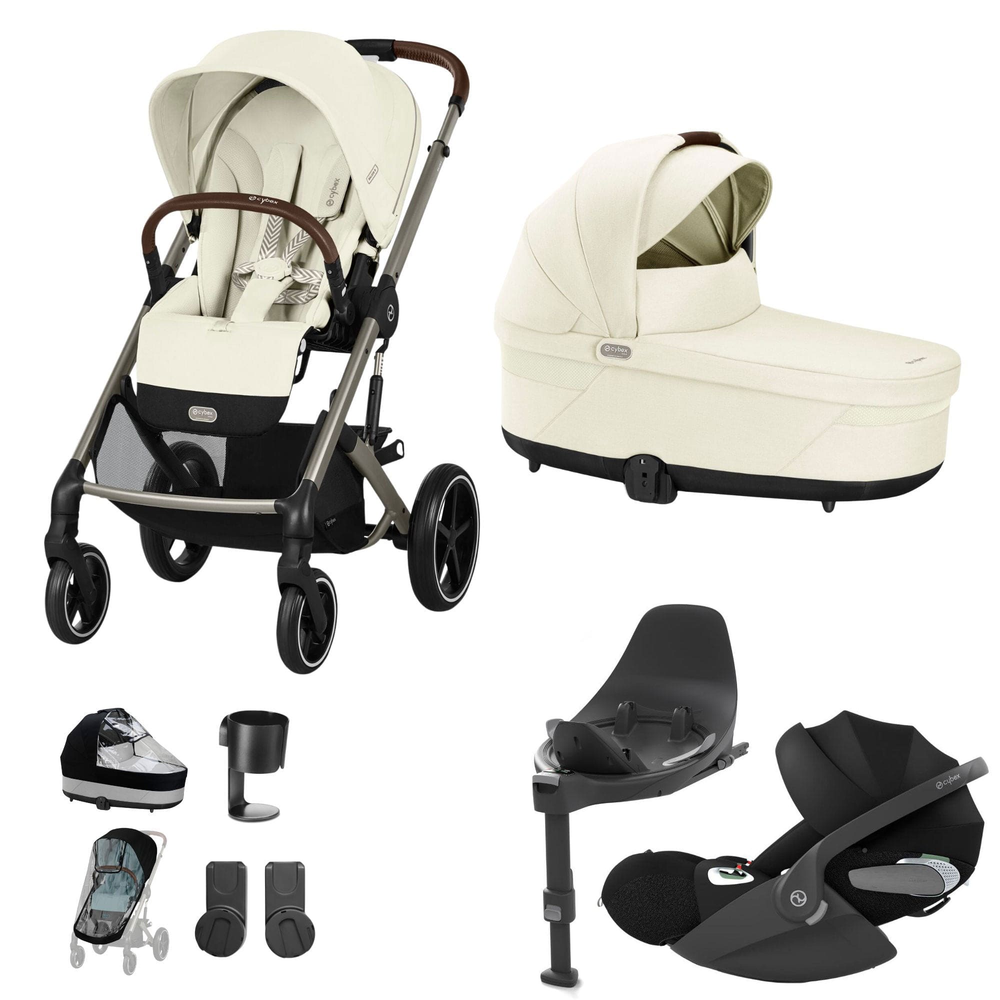 cybex balios s lux taupe Cybex Balios S Lux Luxury Bundle in Taupe/Seashell Beige