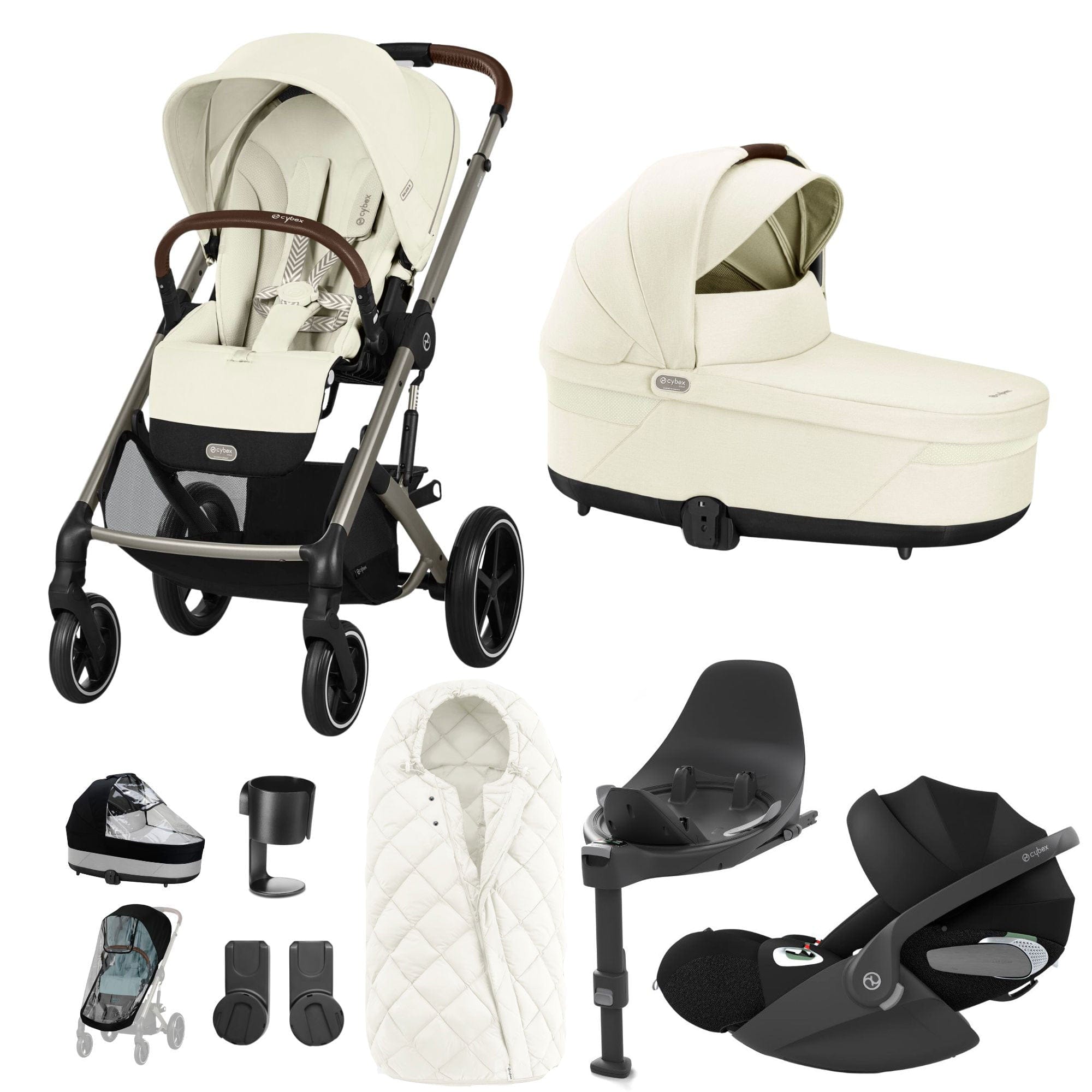 Cybex Balios S Lux Luxury Bundle in Taupe/Seashell Beige Travel Systems 127462-TPE-SEA-BEI 4063846318124