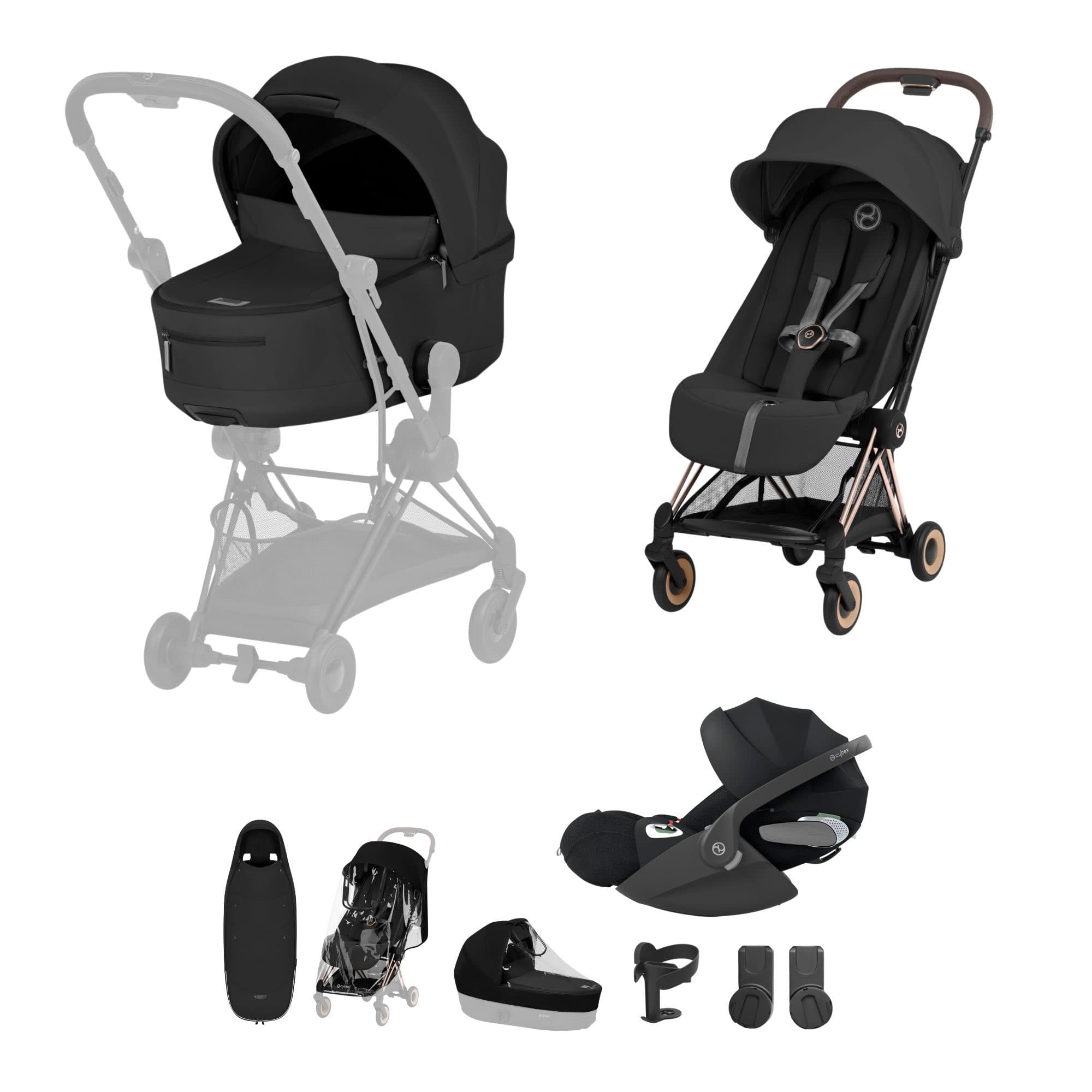 Cybex Coya Ultimate Accessory Bundle - Comfort Collection in Sepia Bla