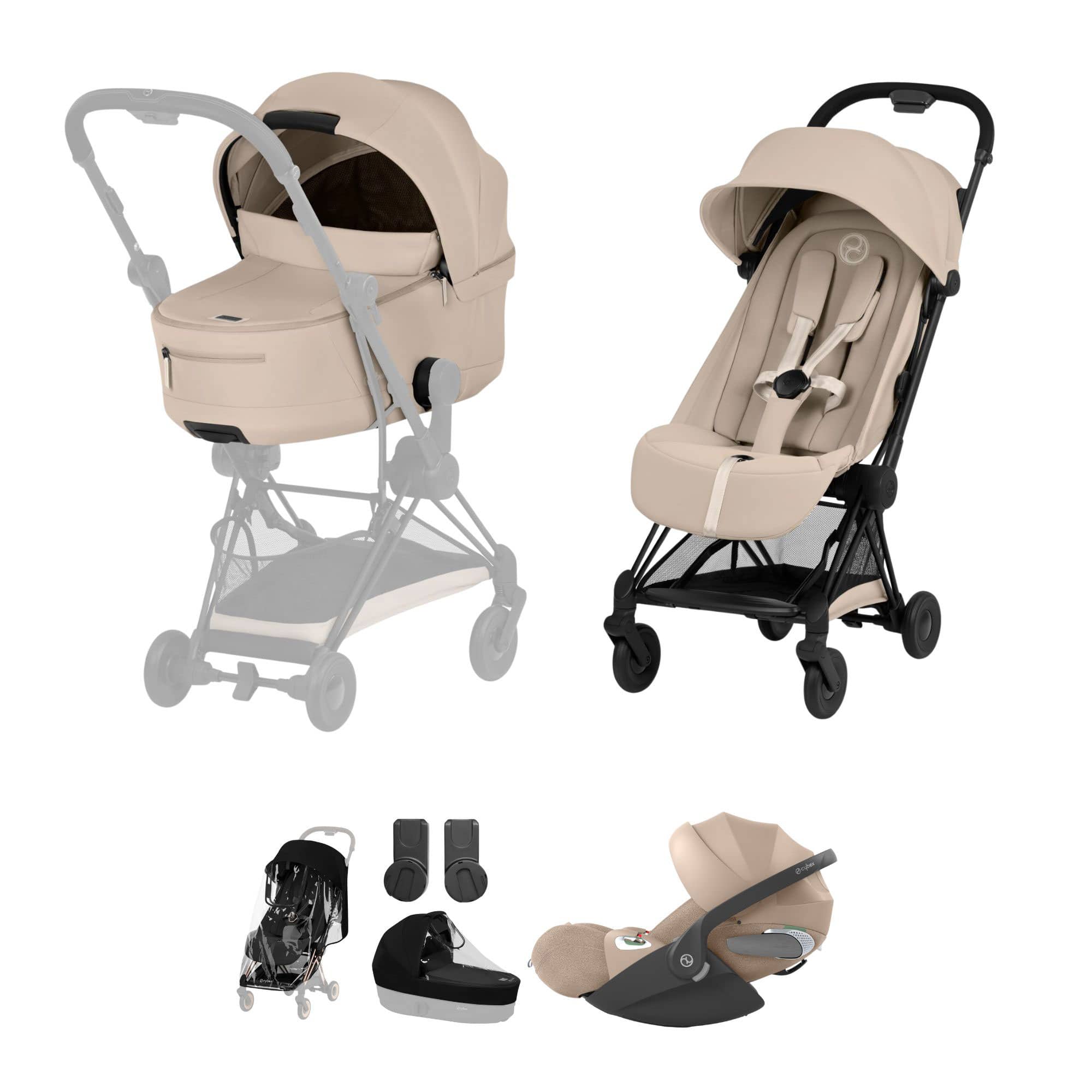 Cybex Coya Ultimate Bundle - Comfort Collection in Cozy Beige Travel Systems 22041-MB-COZ-BEI-1 4063846550302