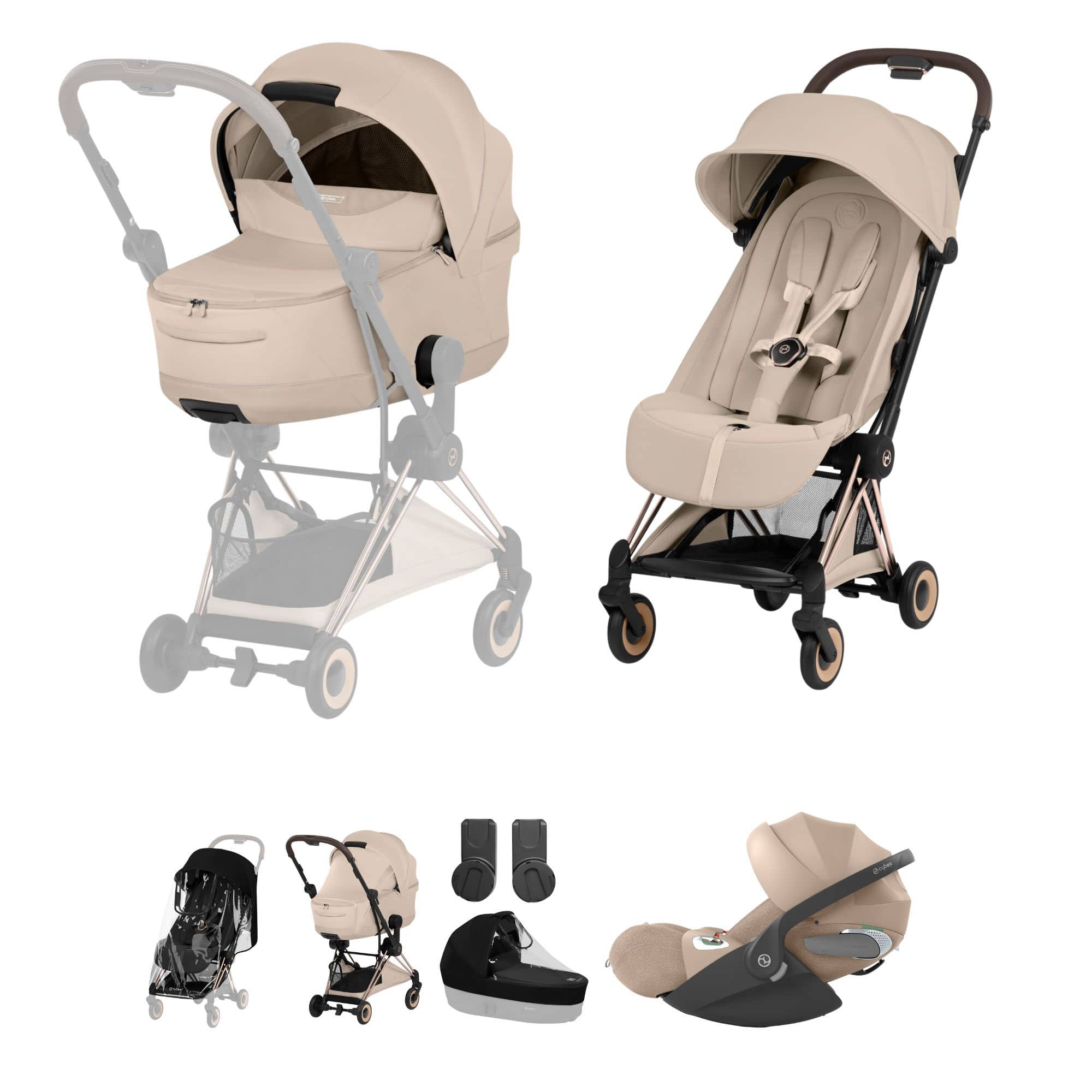 Cybex Coya Ultimate Bundle - Style Collection in Cozy Beige Travel Systems 21991-RG-COZ-BEI-1 4063846560950