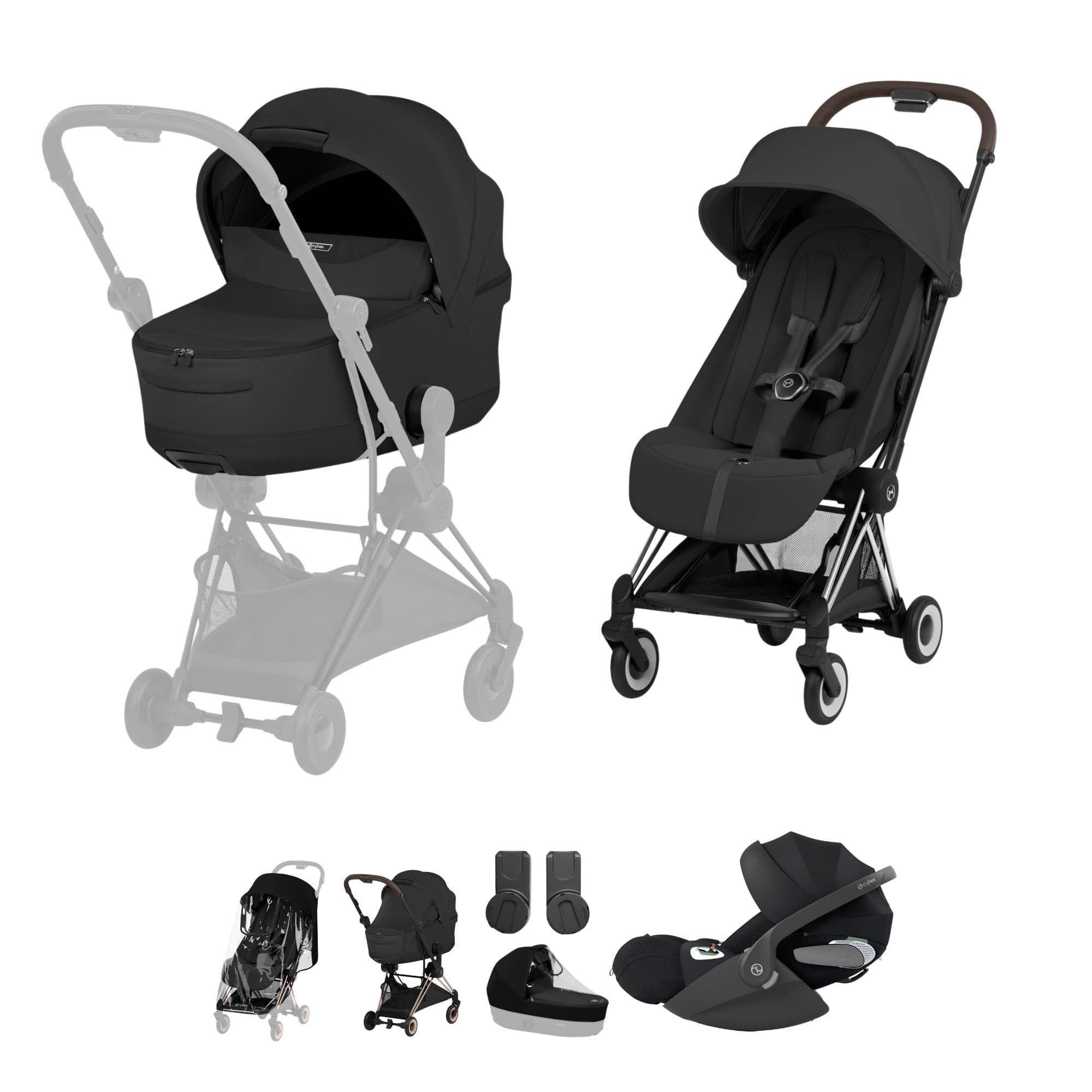 Cybex Coya Ultimate Bundle - Style Collection in Sepia Black Travel Systems 21991-CB-BLK-1 4063846561582