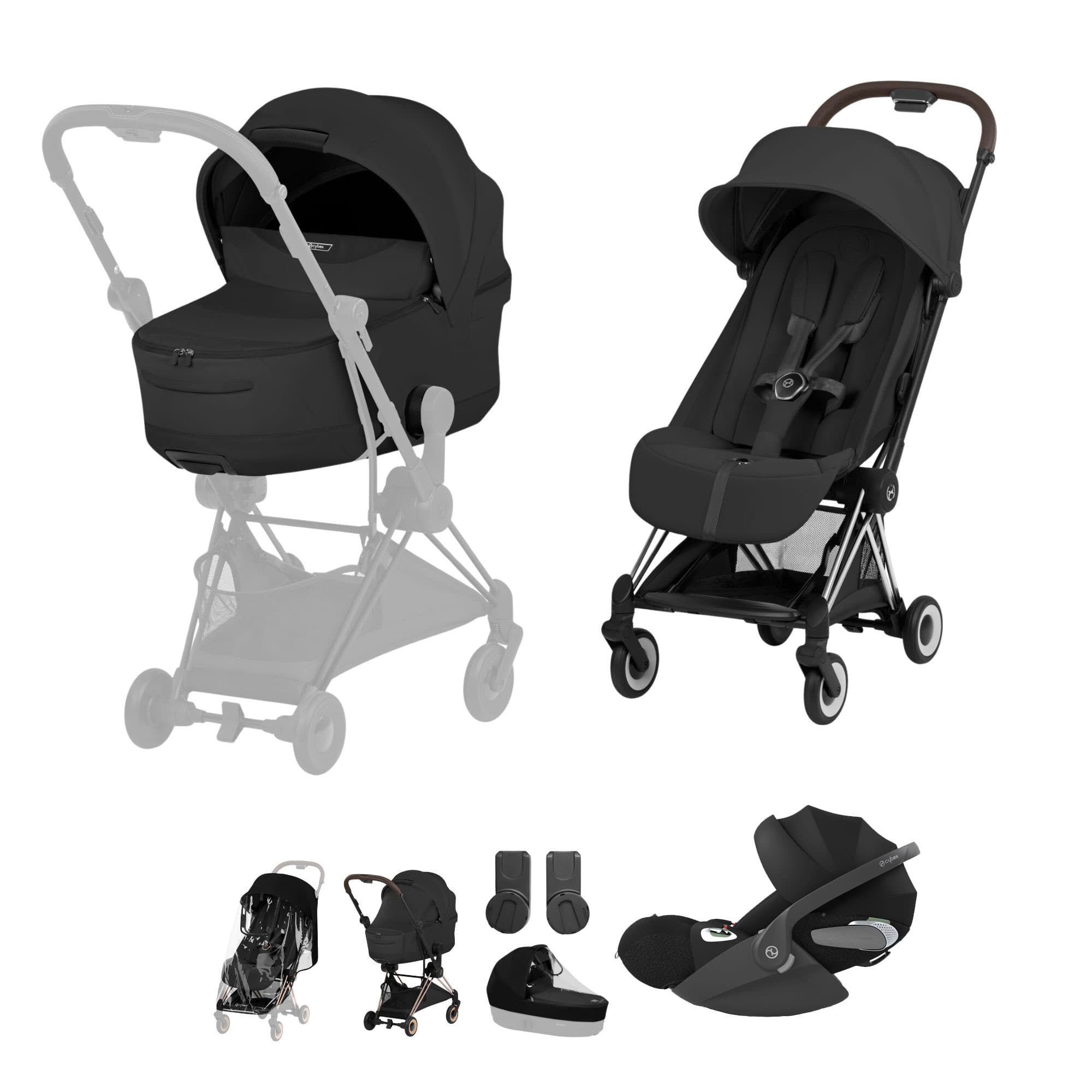 Cybex Coya Ultimate Bundle - Style Collection in Sepia Black Travel Systems 21991-CB-BLK 4063846561582