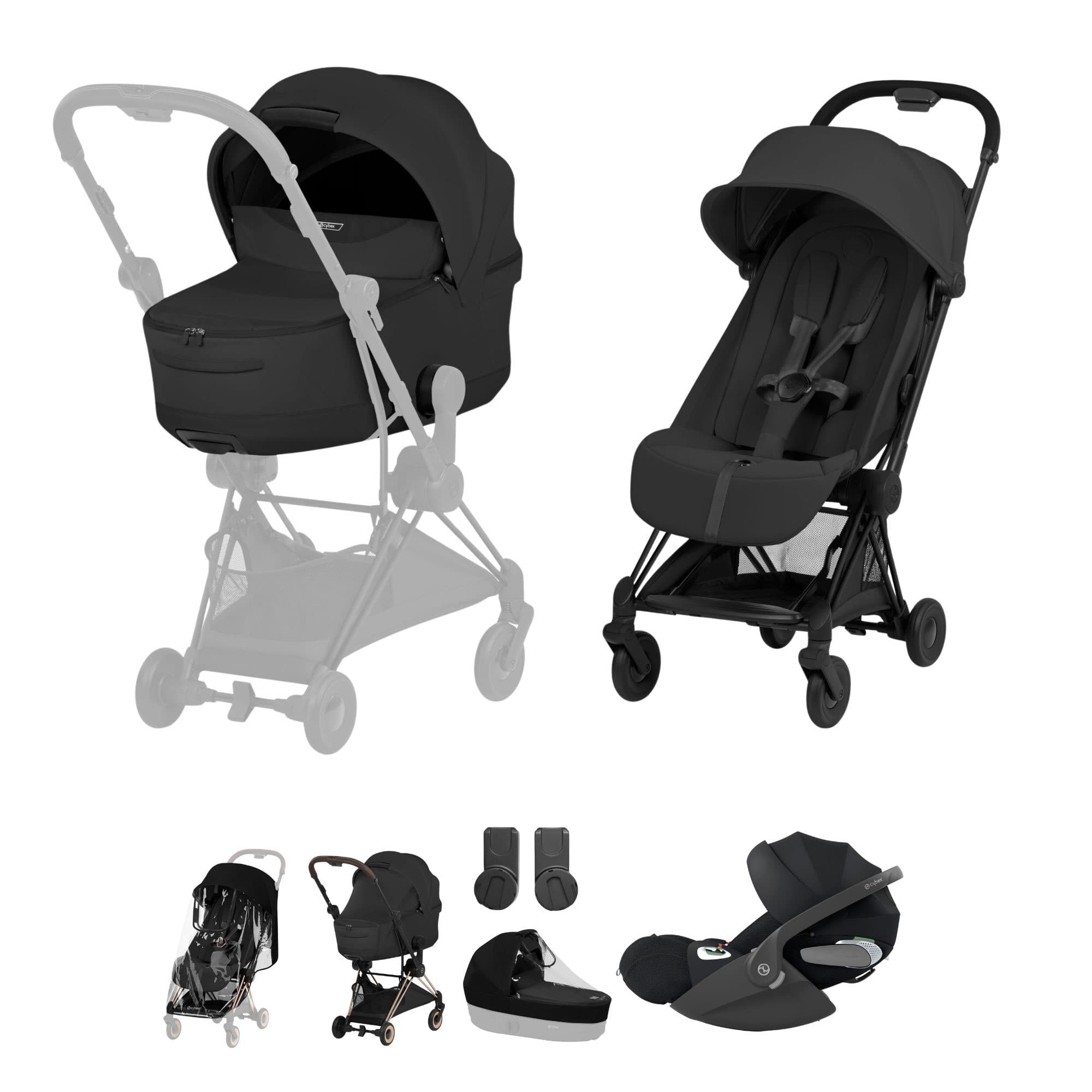 Cybex Coya Ultimate Bundle - Style Collection in Sepia Black Travel Systems 21991-MB-BLK-1 4063846561230