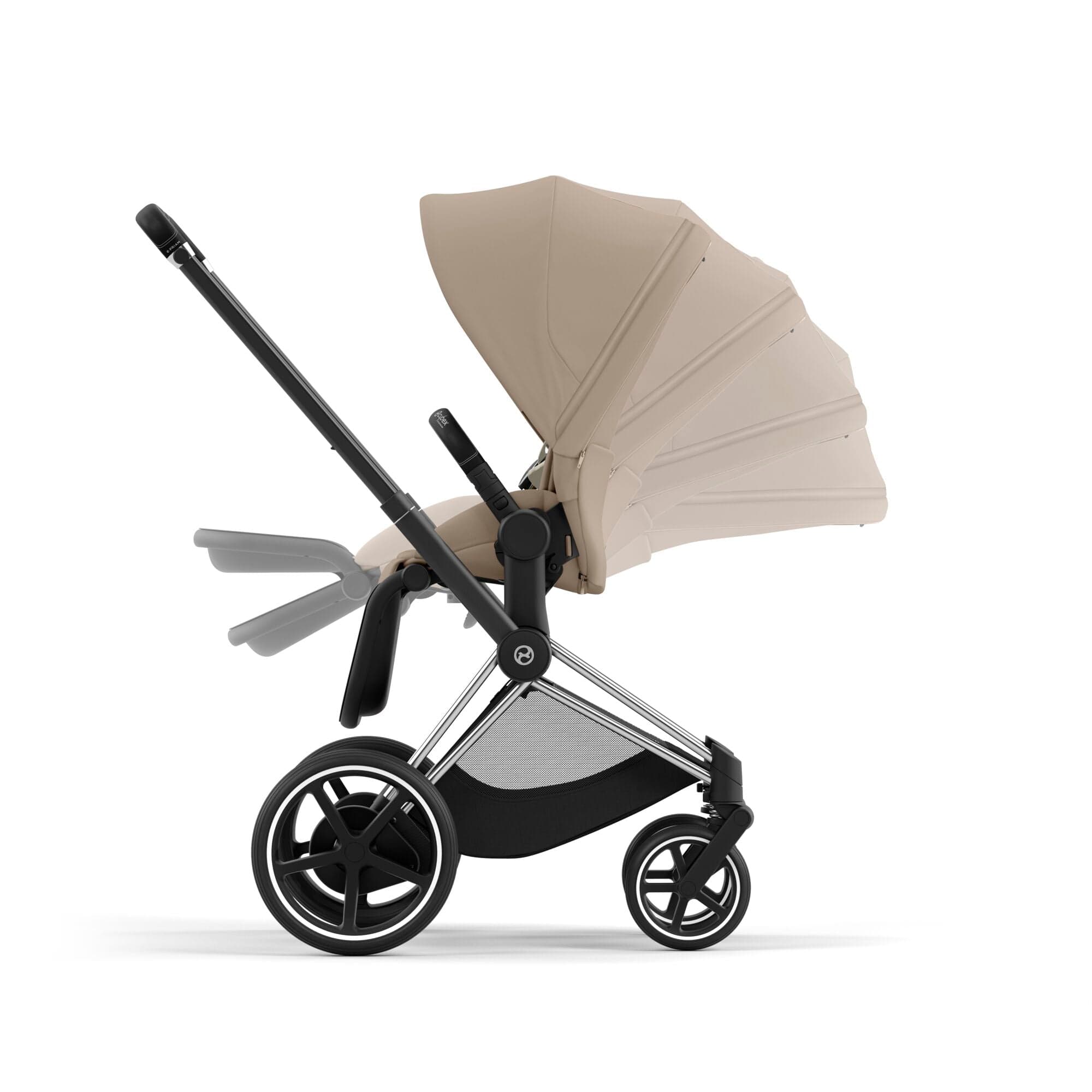 Cybex e-Priam Travel System With Cloud T in Cozy Beige Travel Systems