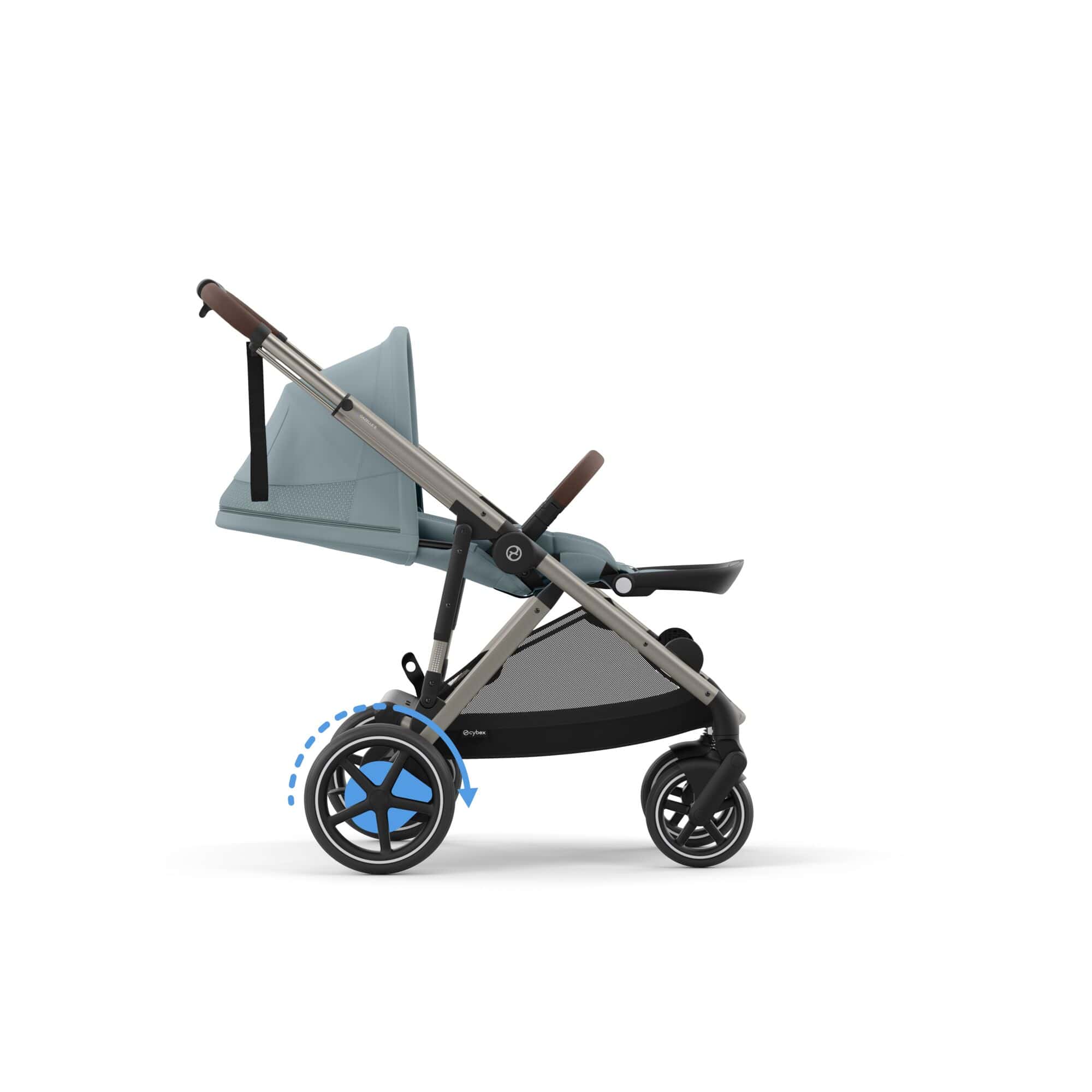 Cybex eGazelle S Twin Comfort Pushchair Bundle in Stormy Blue Travel Systems