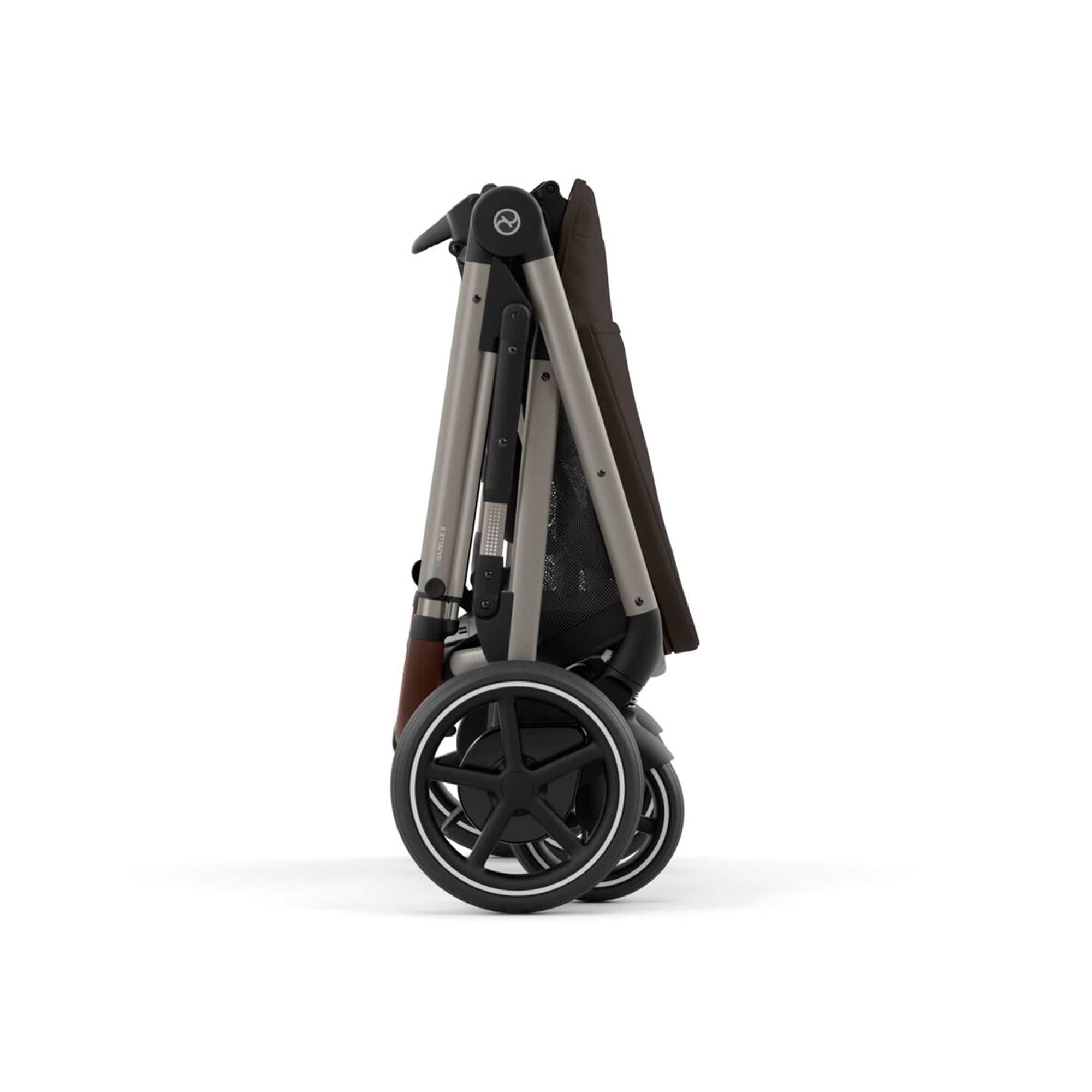 Cybex eGazelle S Twin Essential Pushchair Bundle in Chocolate Brown Travel Systems