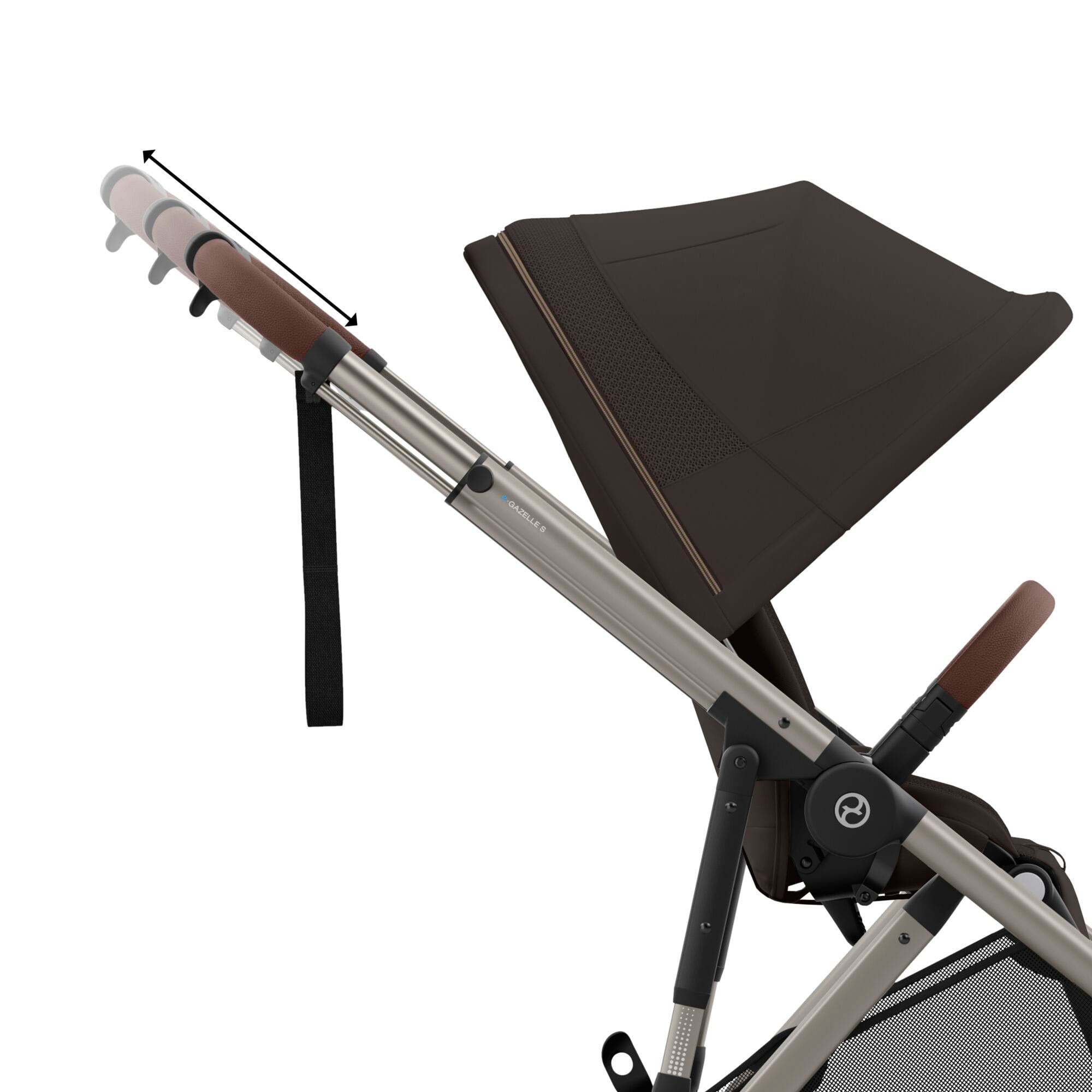 Cybex eGazelle S Twin Essential Pushchair Bundle in Chocolate Brown Travel Systems