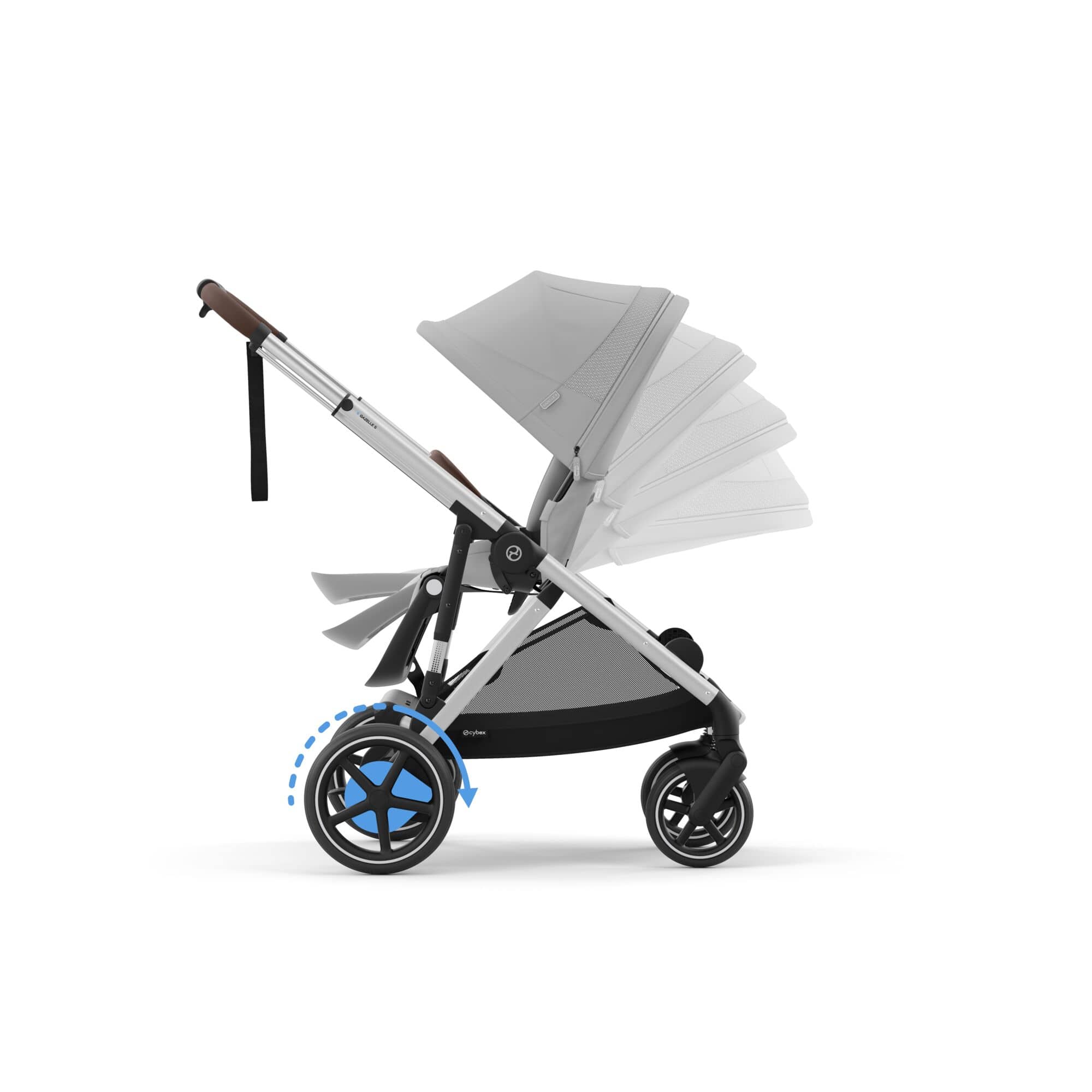 Cybex eGazelle S Twin Essential Pushchair Bundle in Stone Grey Travel Systems