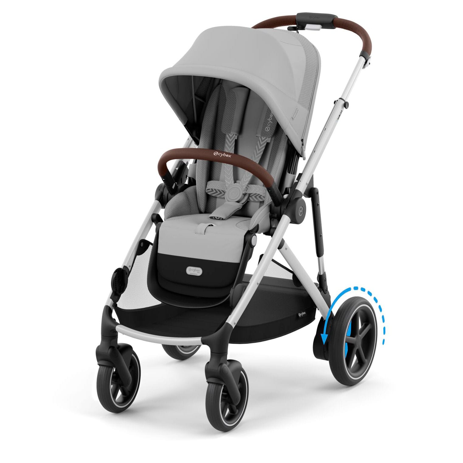 Cybex eGazelle S Twin Essential Pushchair Bundle in Stone Grey Travel Systems