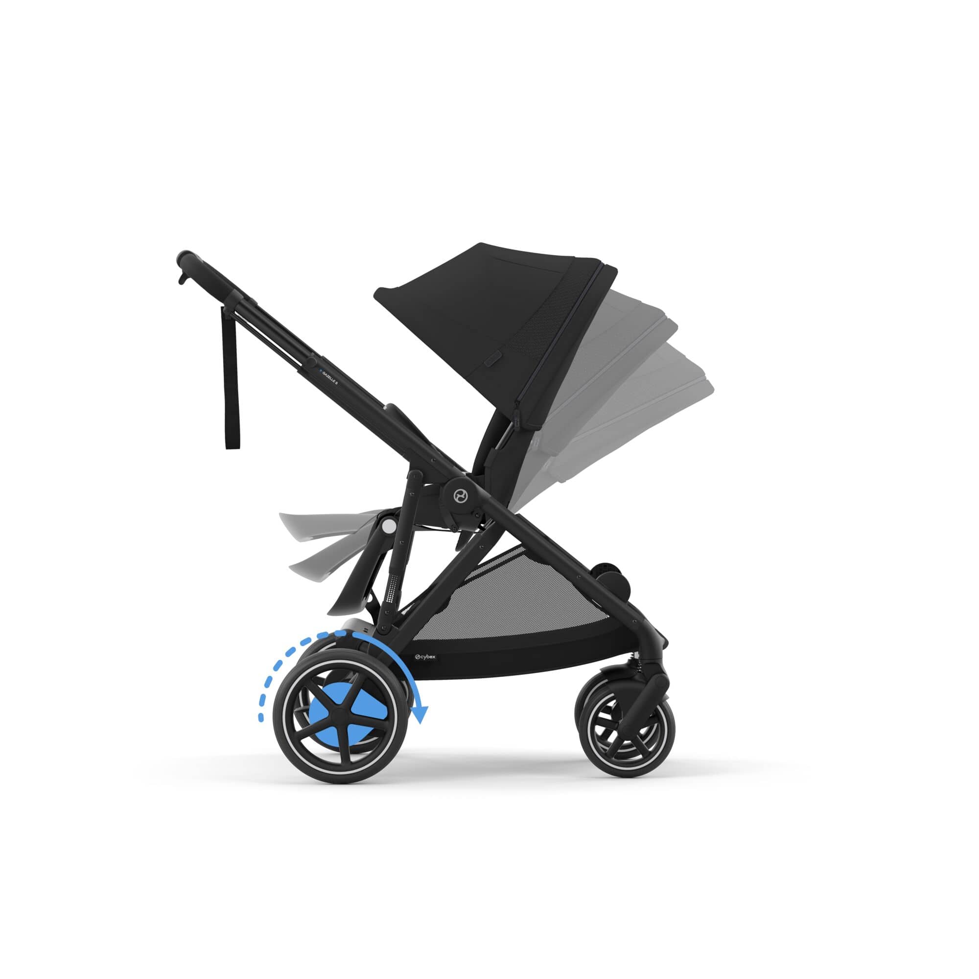 Cybex eGazelle S Twin Luxury Pushchair Bundle in Moon Black Travel Systems