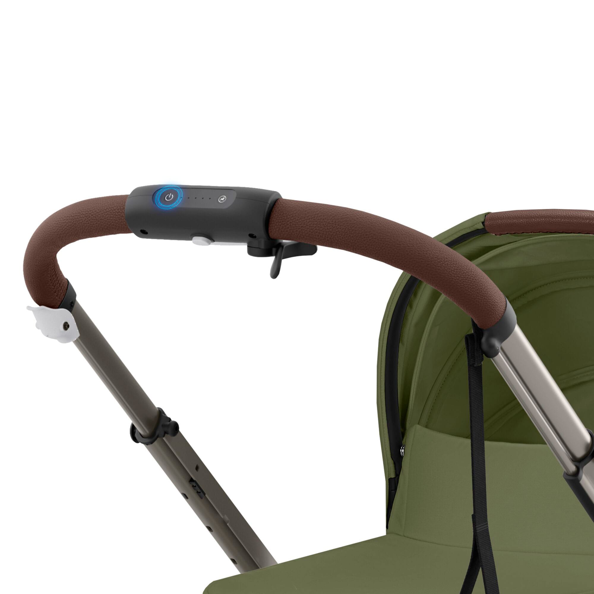 Cybex eGazelle S Twin Luxury Pushchair Bundle in Moss Green Travel Systems