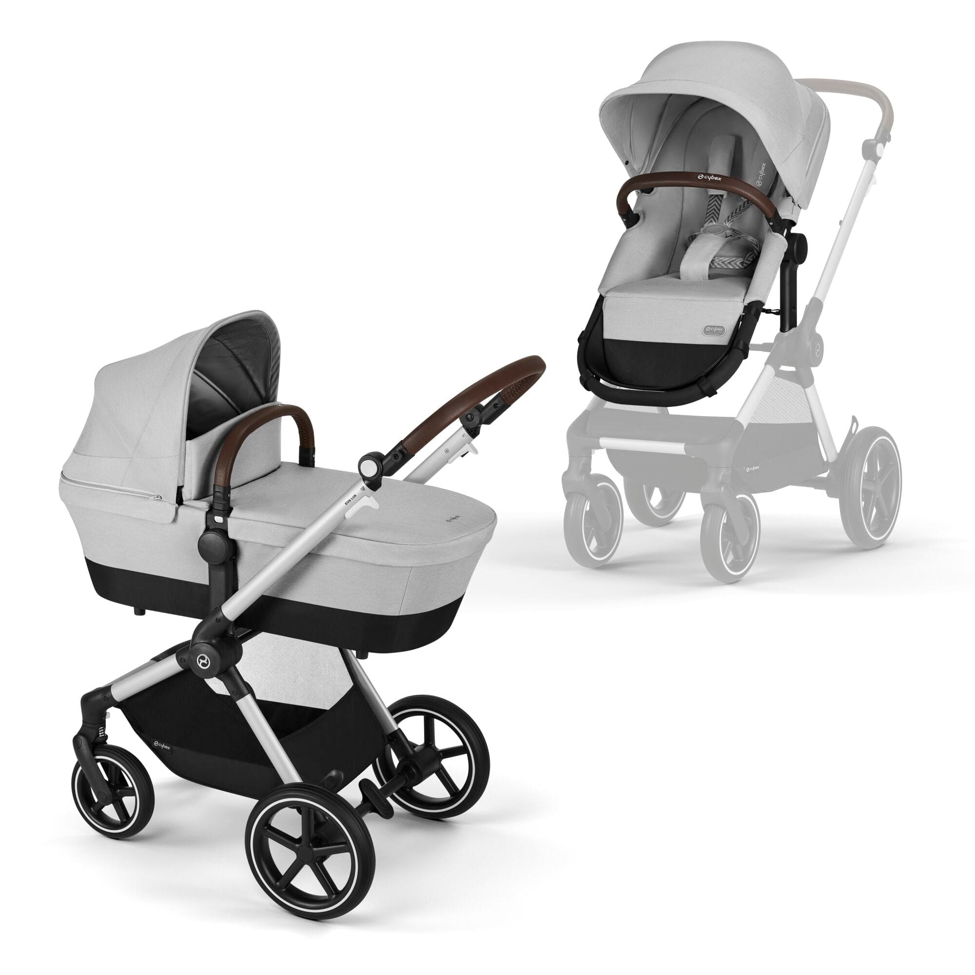 Cybex Eos Lux Comfort 9 Piece Bundle in Lava Grey Travel Systems 14530-SLV-LAV-GRY 4063846368563