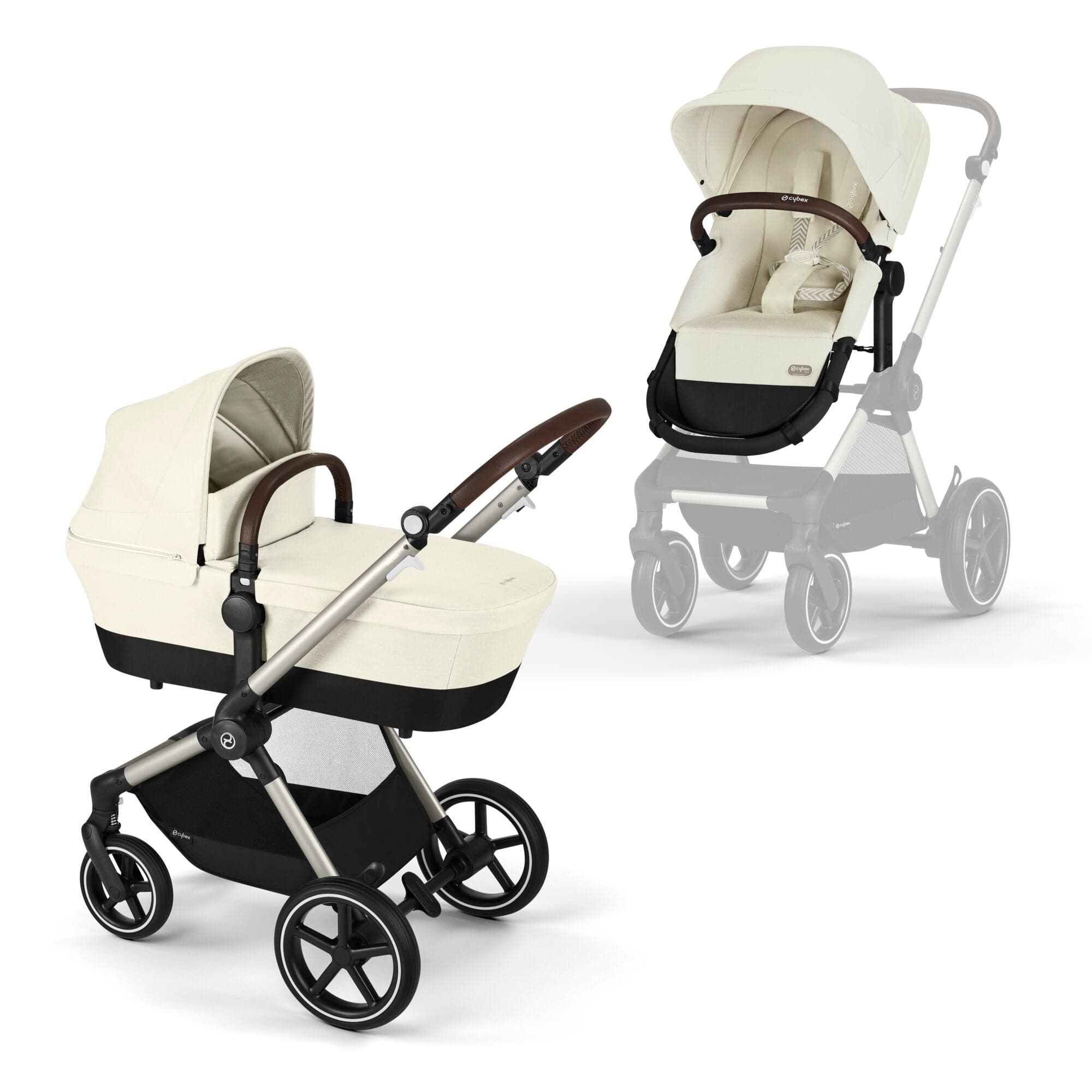 Cybex Eos Lux Essential 7 Piece Bundle in Seashell Beige Travel Systems 14528-TPE-SEA-BEI 4063846368600