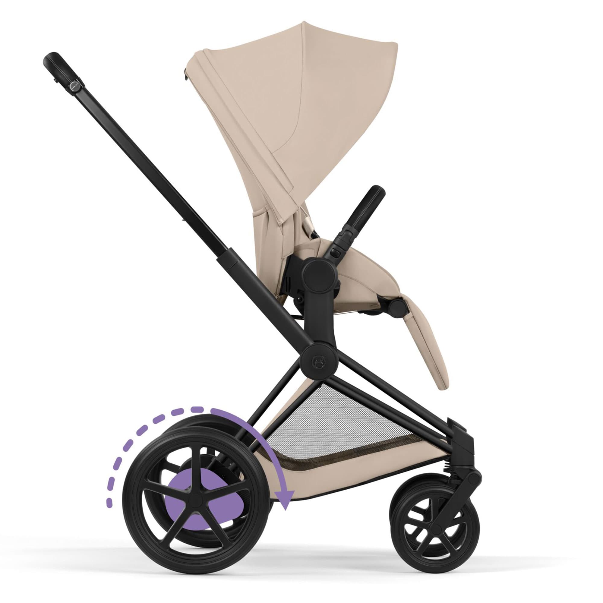 Cybex ePriam Ultimate Accessory Bundle - Comfort Collection in Cozy Beige Travel Systems