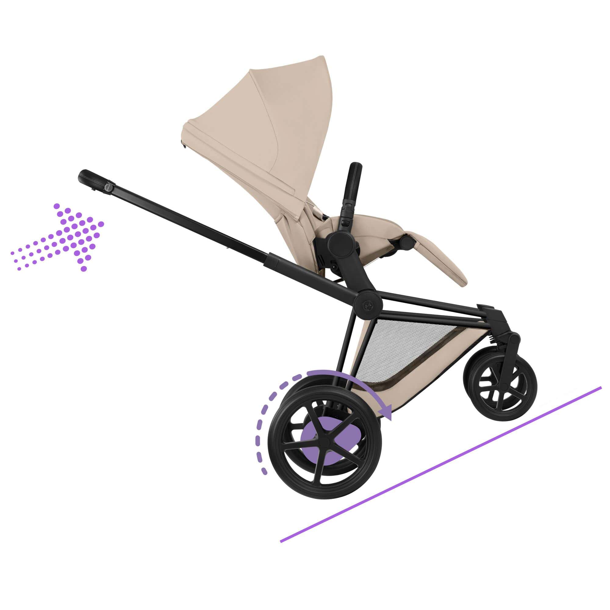 Cybex ePriam Ultimate Accessory Bundle - Comfort Collection in Cozy Beige Travel Systems