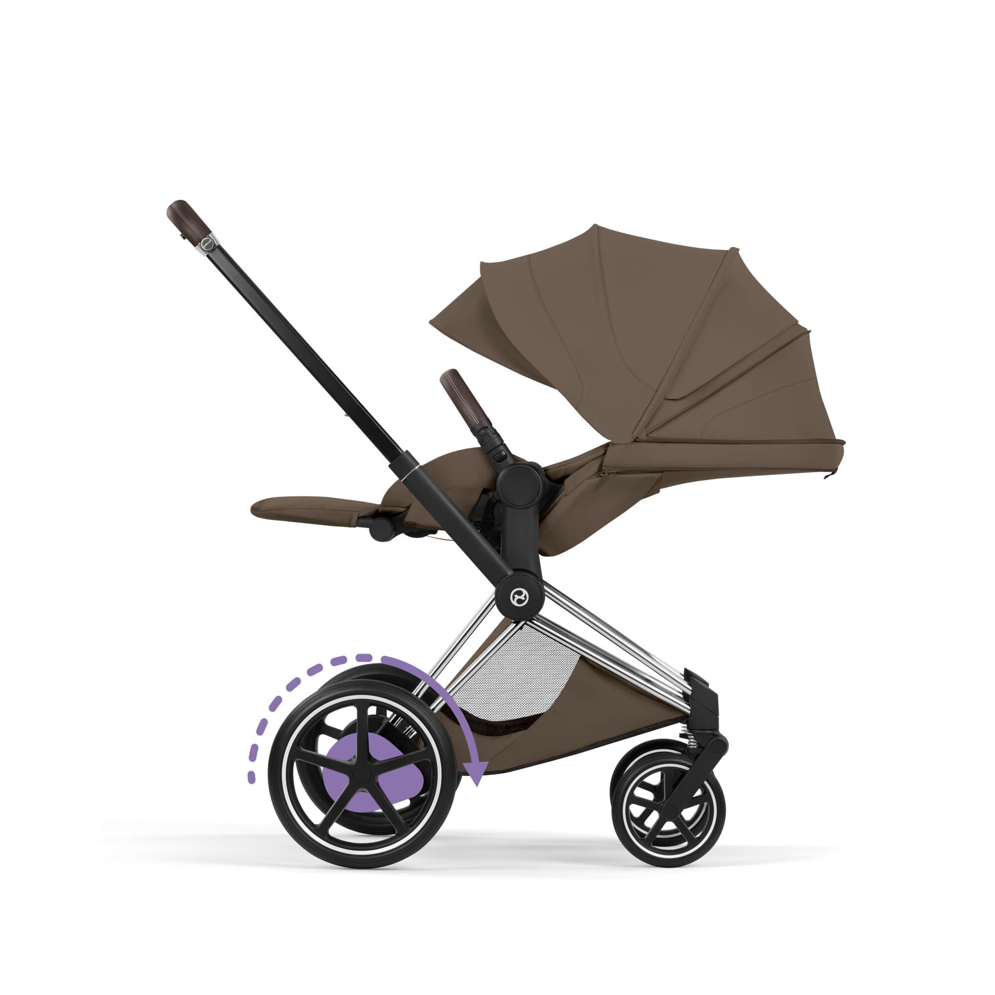 Cybex ePriam Ultimate Accessory  Bundle - Style Collection in Coconut Brown Travel Systems