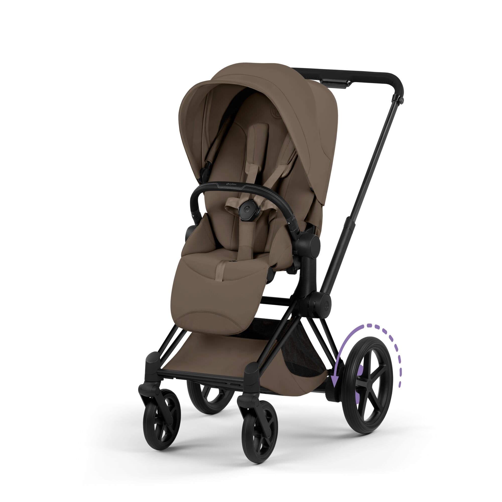 Cybex ePriam Ultimate Accessory  Bundle - Style Collection in Coconut Brown Travel Systems