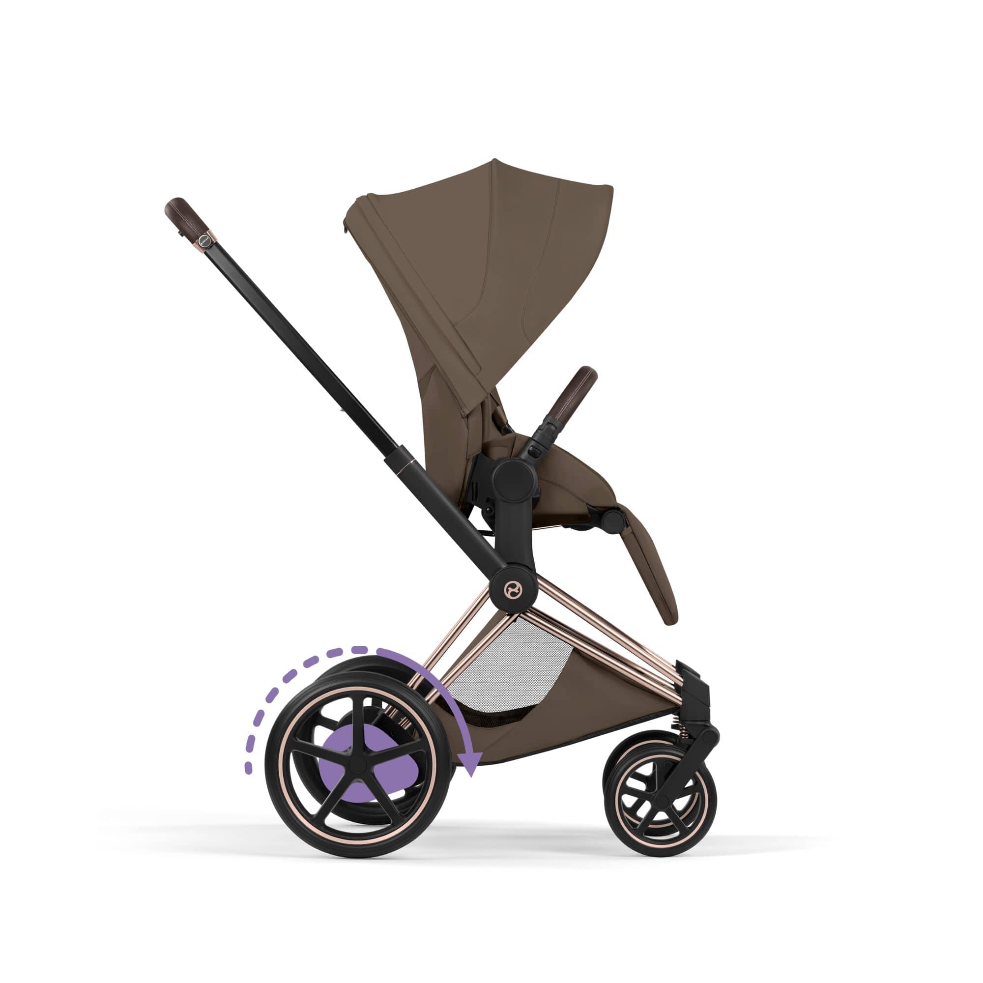 Cybex ePriam Ultimate Accessory  Bundle - Style Collection in Coconut Brown Travel Systems