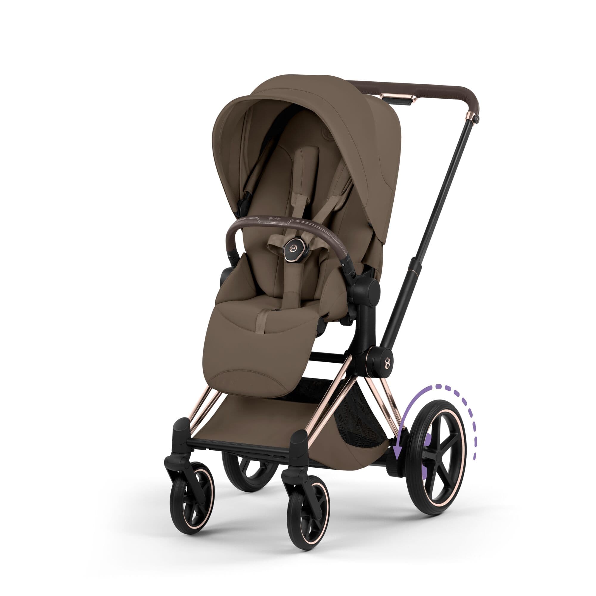 Cybex ePriam Ultimate Accessory  Bundle - Style Collection in Coconut Brown Travel Systems