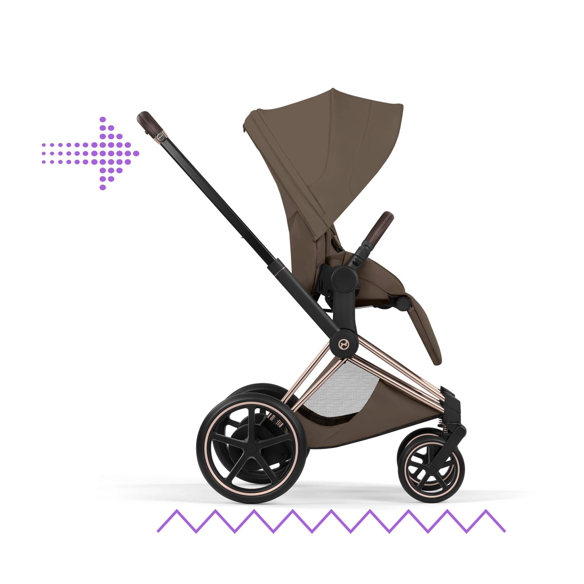 Cybex ePriam Ultimate Accessory  Bundle - Style Collection in Coconut Brown Travel Systems