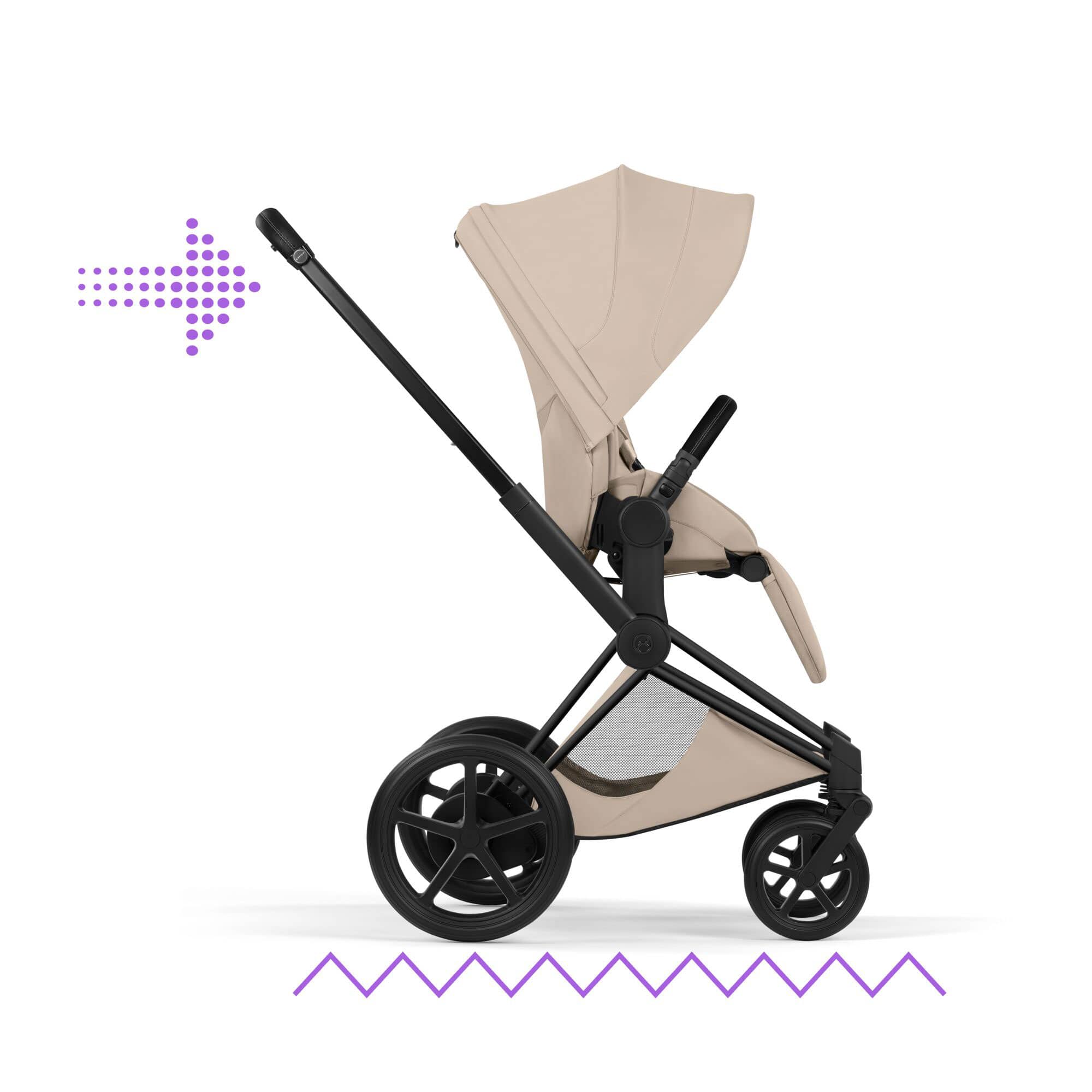 Cybex ePriam Ultimate Accessory  Bundle - Style Collection in Cozy Beige Travel Systems
