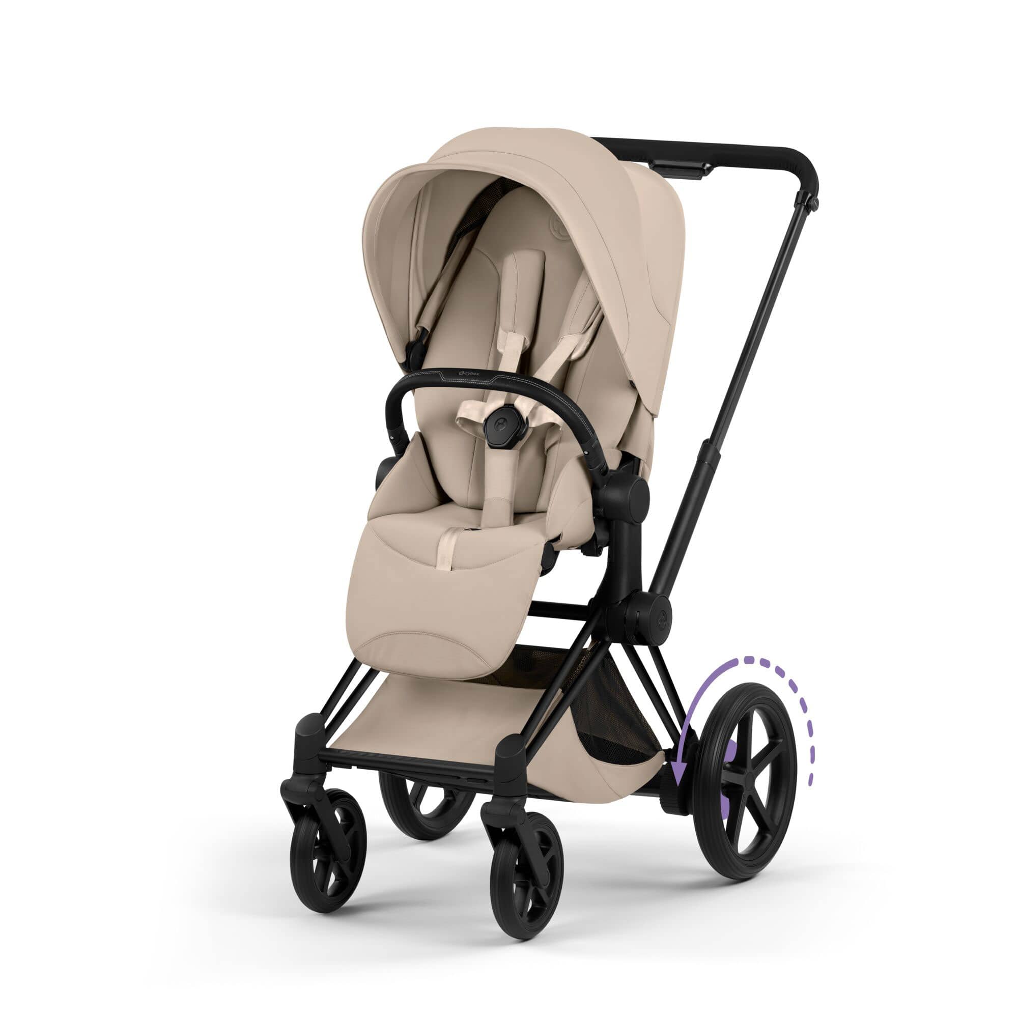 Cybex ePriam Ultimate Accessory  Bundle - Style Collection in Cozy Beige Travel Systems