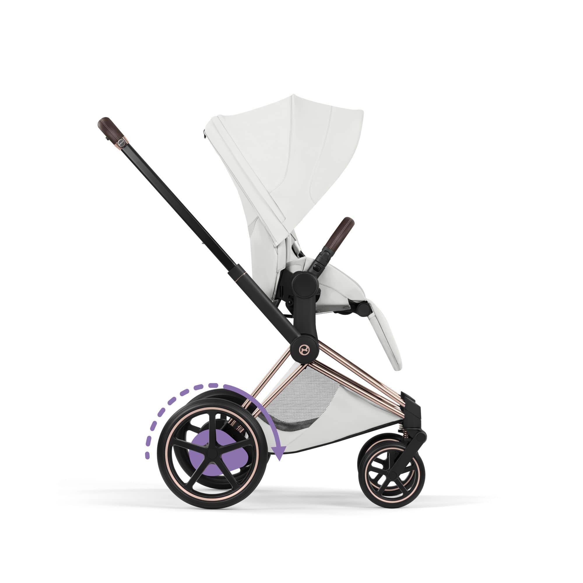 Cybex ePriam Ultimate Accessory  Bundle - Style Collection in Off White Travel Systems