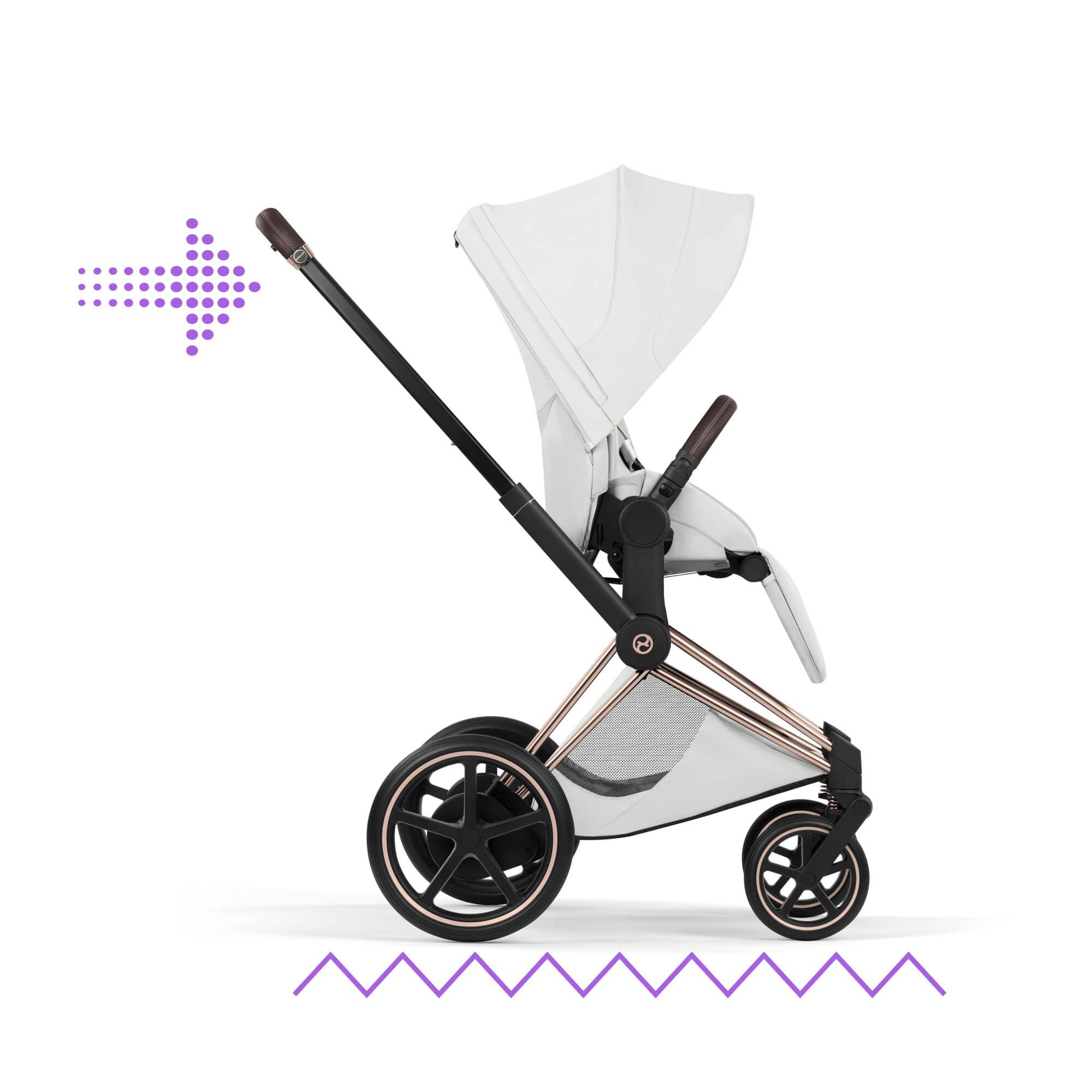 Cybex ePriam Ultimate Accessory  Bundle - Style Collection in Off White Travel Systems