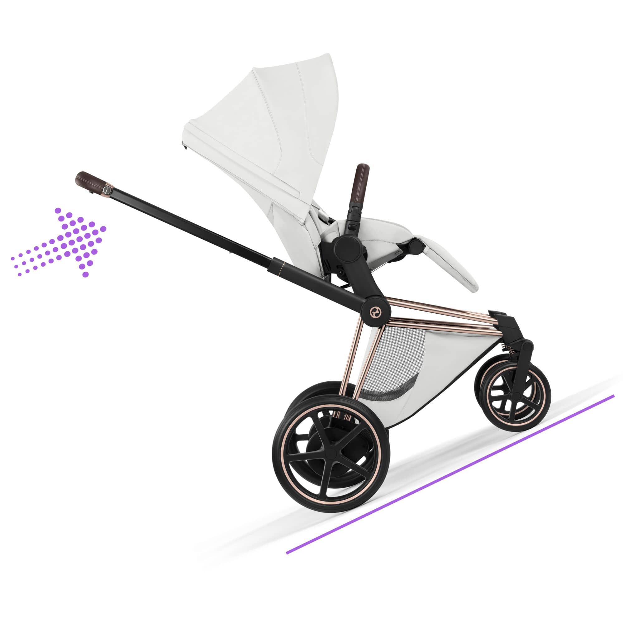 Cybex ePriam Ultimate Accessory  Bundle - Style Collection in Off White Travel Systems