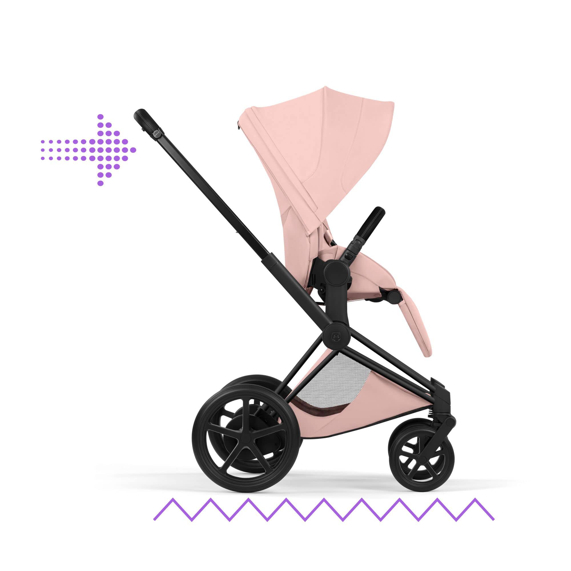 Cybex ePriam Ultimate Accessory  Bundle - Style Collection in Peach Pink Travel Systems