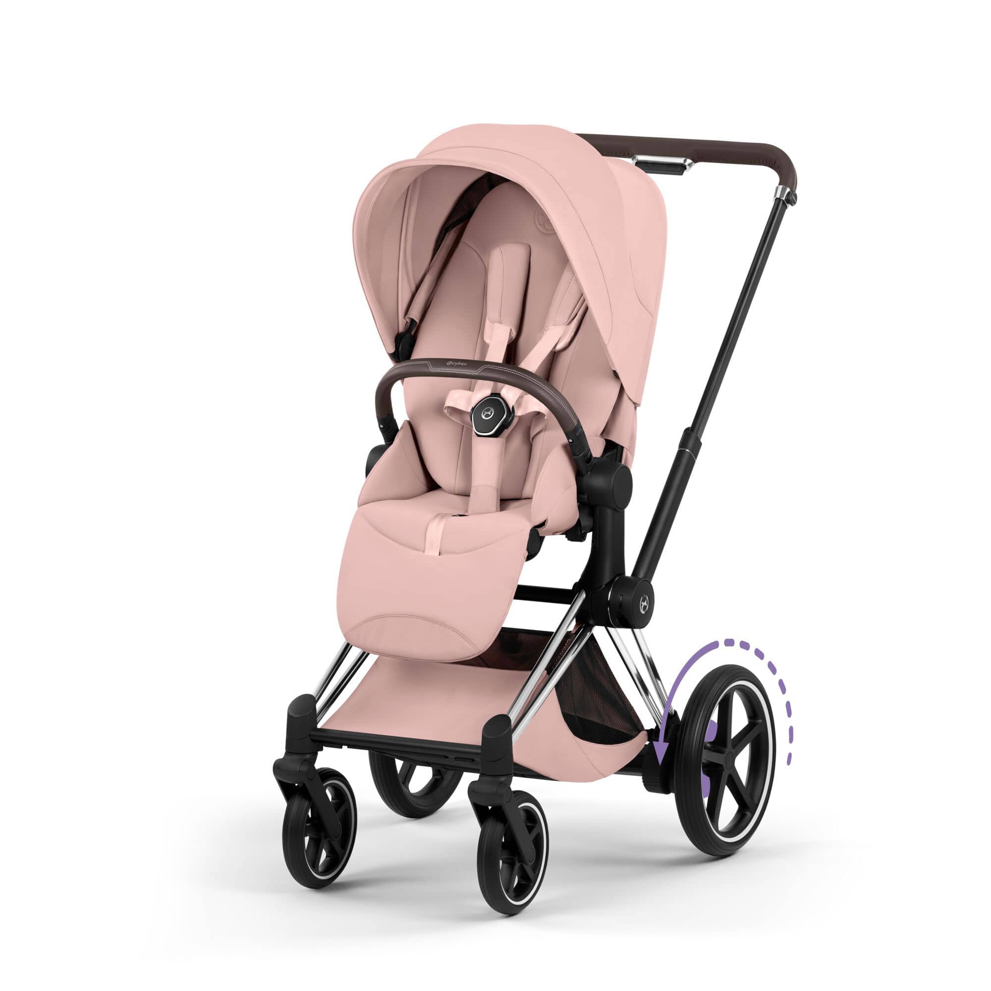 Cybex ePriam Ultimate Accessory  Bundle - Style Collection in Peach Pink Travel Systems