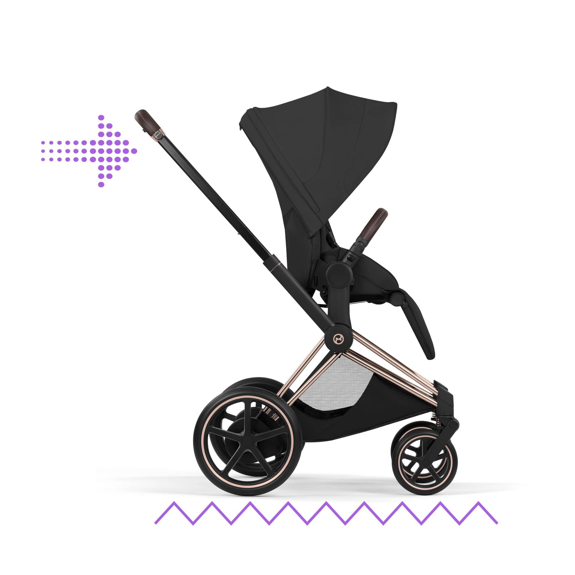 Cybex ePriam Ultimate Accessory  Bundle - Style Collection in Sepia Black Travel Systems