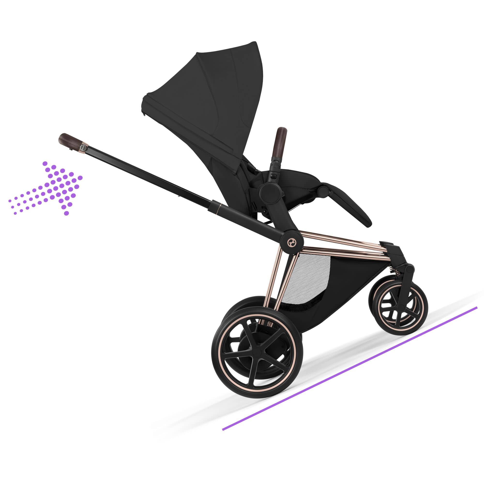 Cybex ePriam Ultimate Accessory  Bundle - Style Collection in Sepia Black Travel Systems