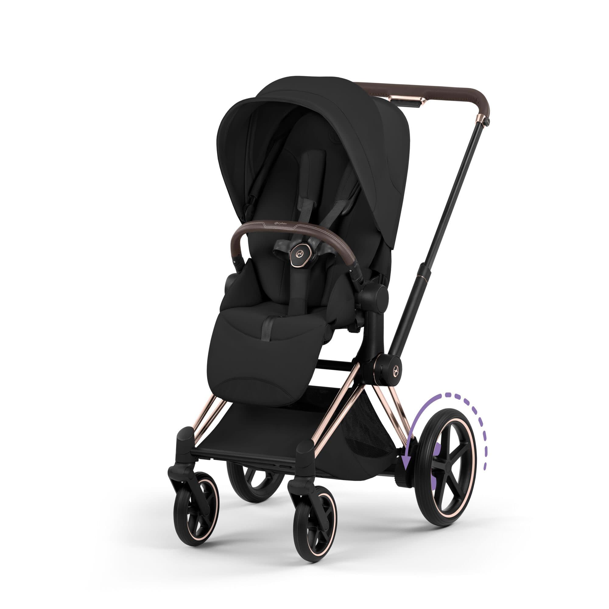 Cybex ePriam Ultimate Accessory  Bundle - Style Collection in Sepia Black Travel Systems