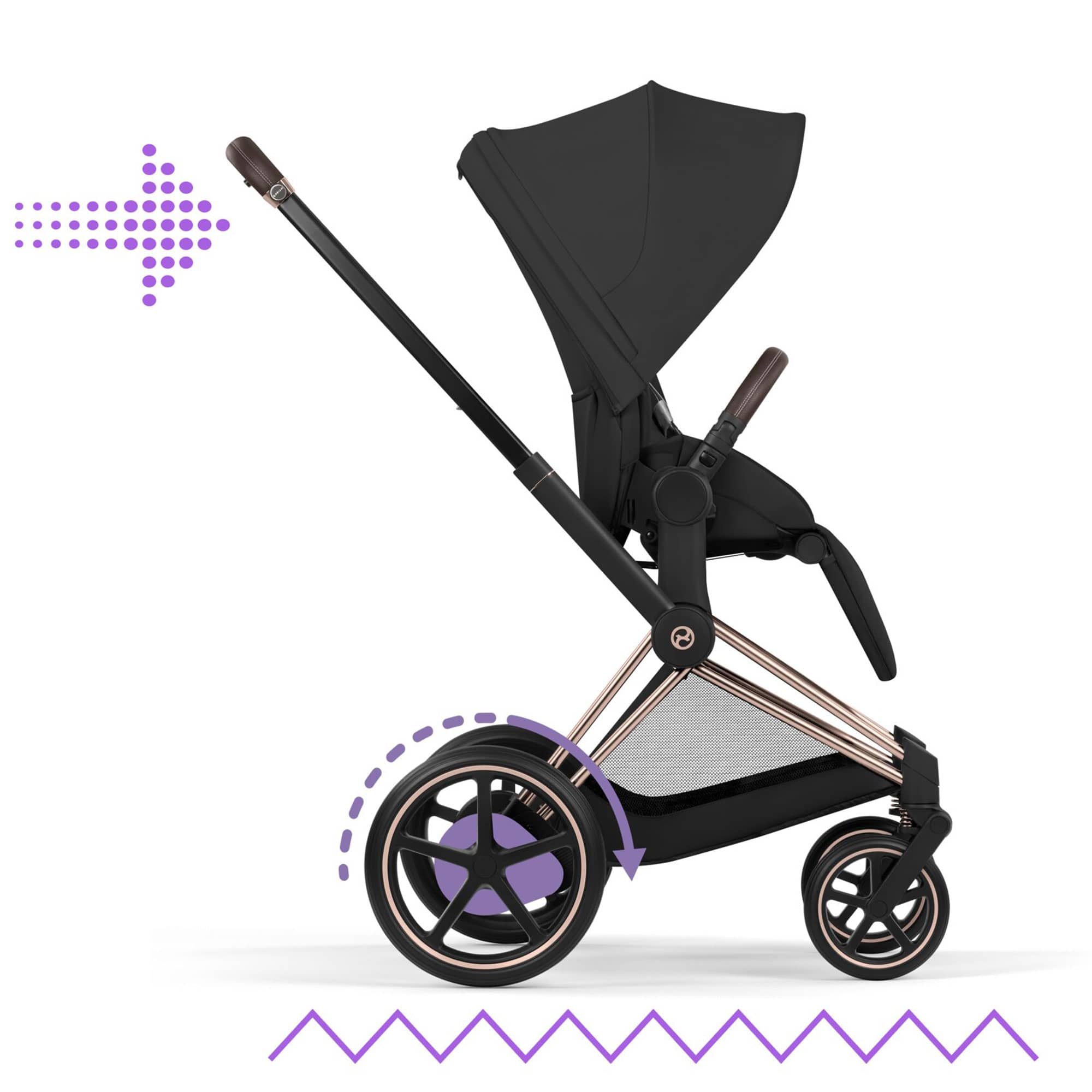Cybex ePriam Ultimate Bundle - Comfort Collection in Sepia Black Travel Systems