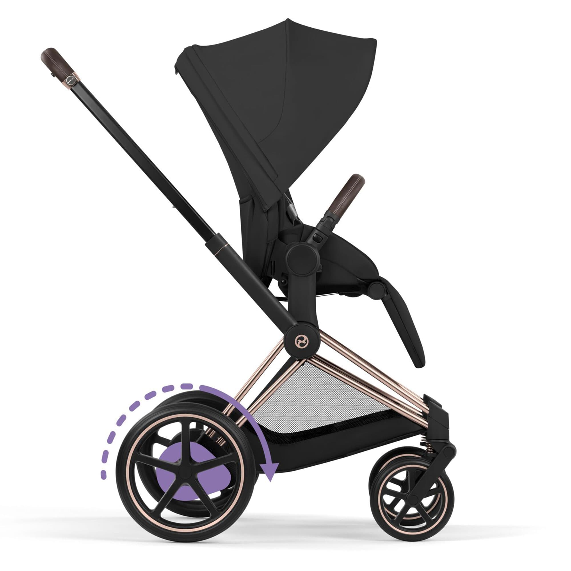 Cybex ePriam Ultimate Bundle - Comfort Collection in Sepia Black Travel Systems