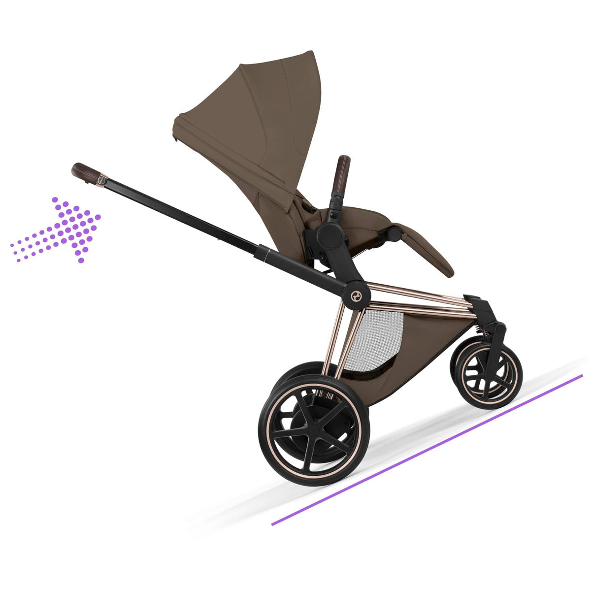 Cybex ePriam Ultimate  Bundle - Style Collection in Coconut Brown Travel Systems