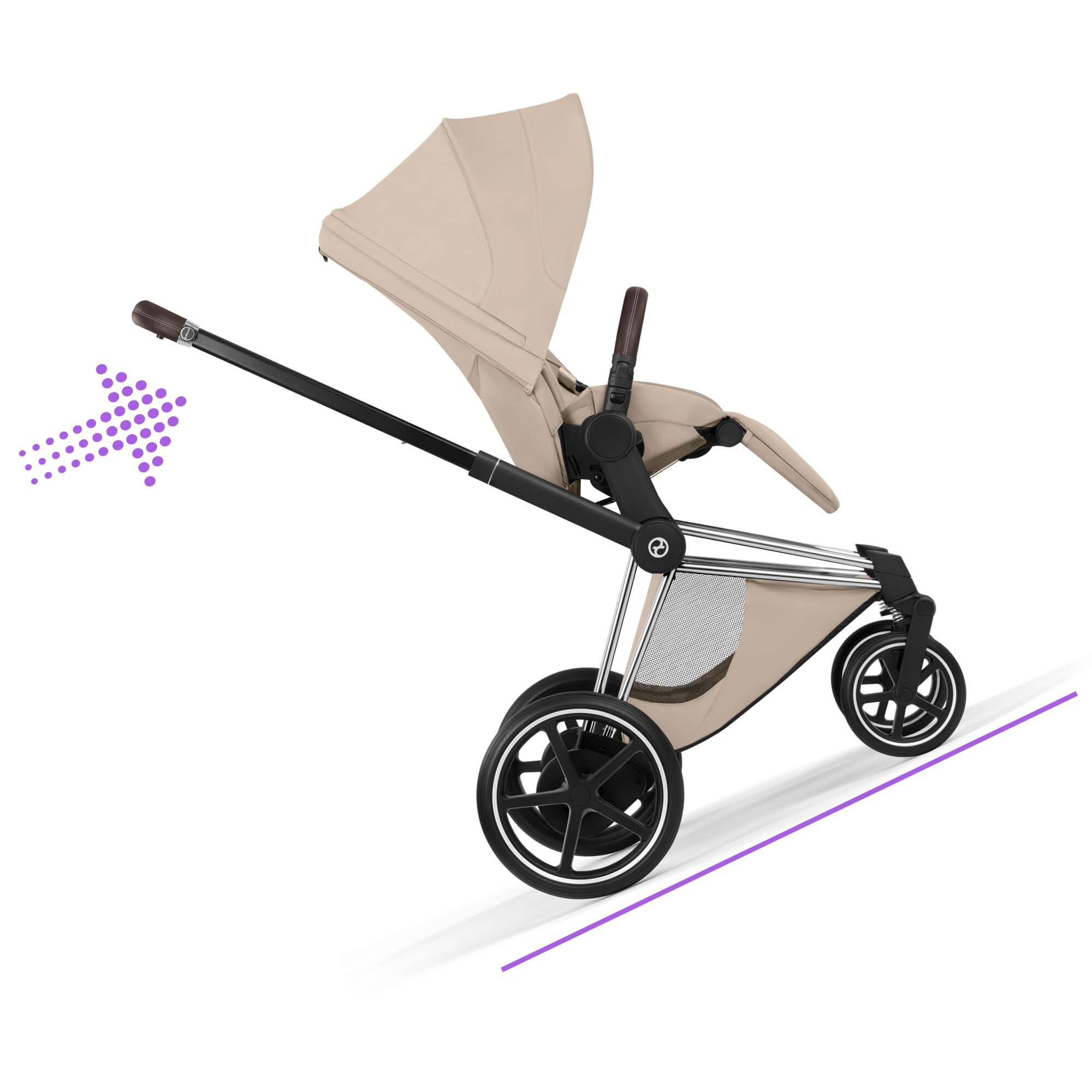 Cybex ePriam Ultimate  Bundle - Style Collection in Cozy Beige Travel Systems
