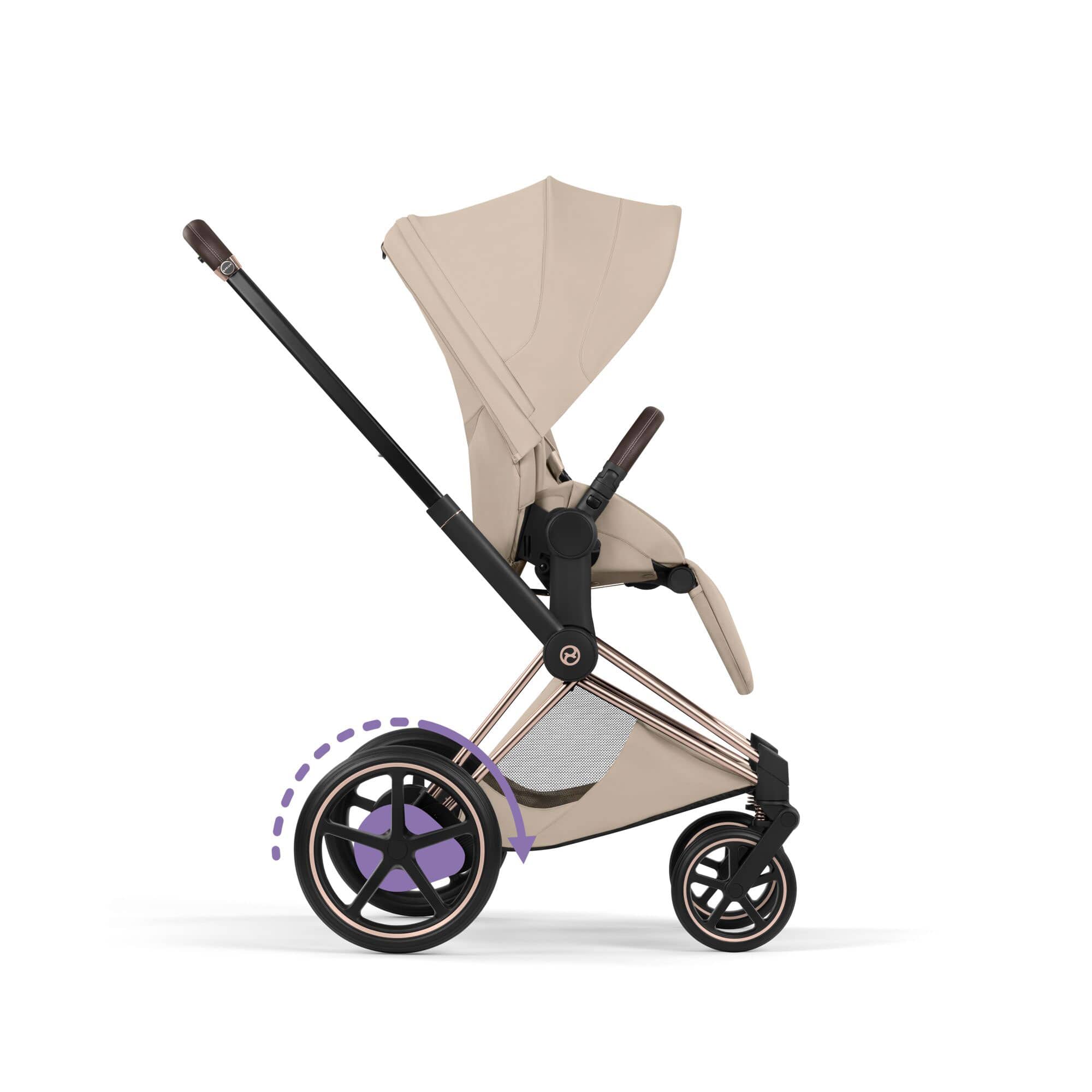 Cybex ePriam Ultimate  Bundle - Style Collection in Cozy Beige Travel Systems