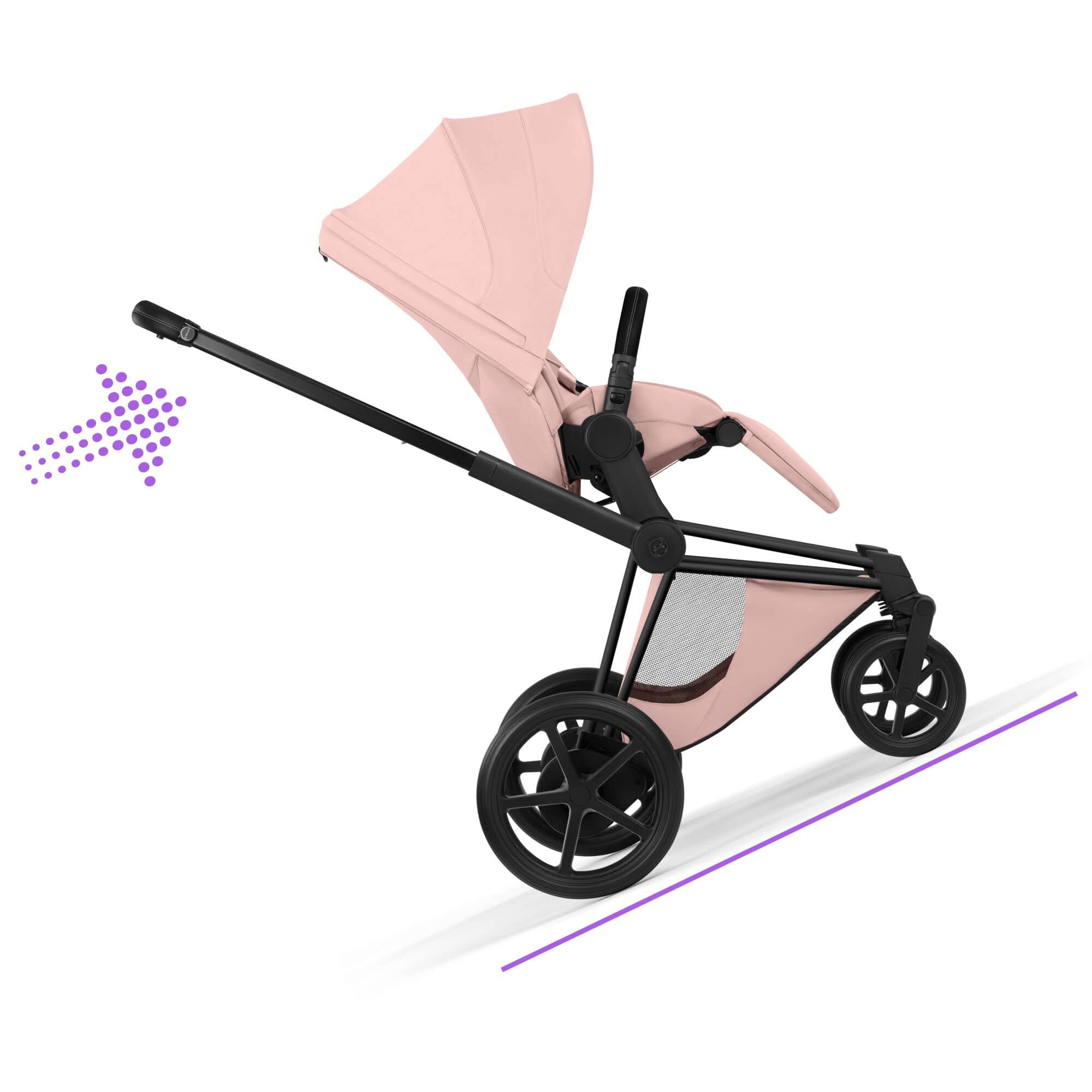 Cybex ePriam Ultimate  Bundle - Style Collection in Peach Pink Travel Systems
