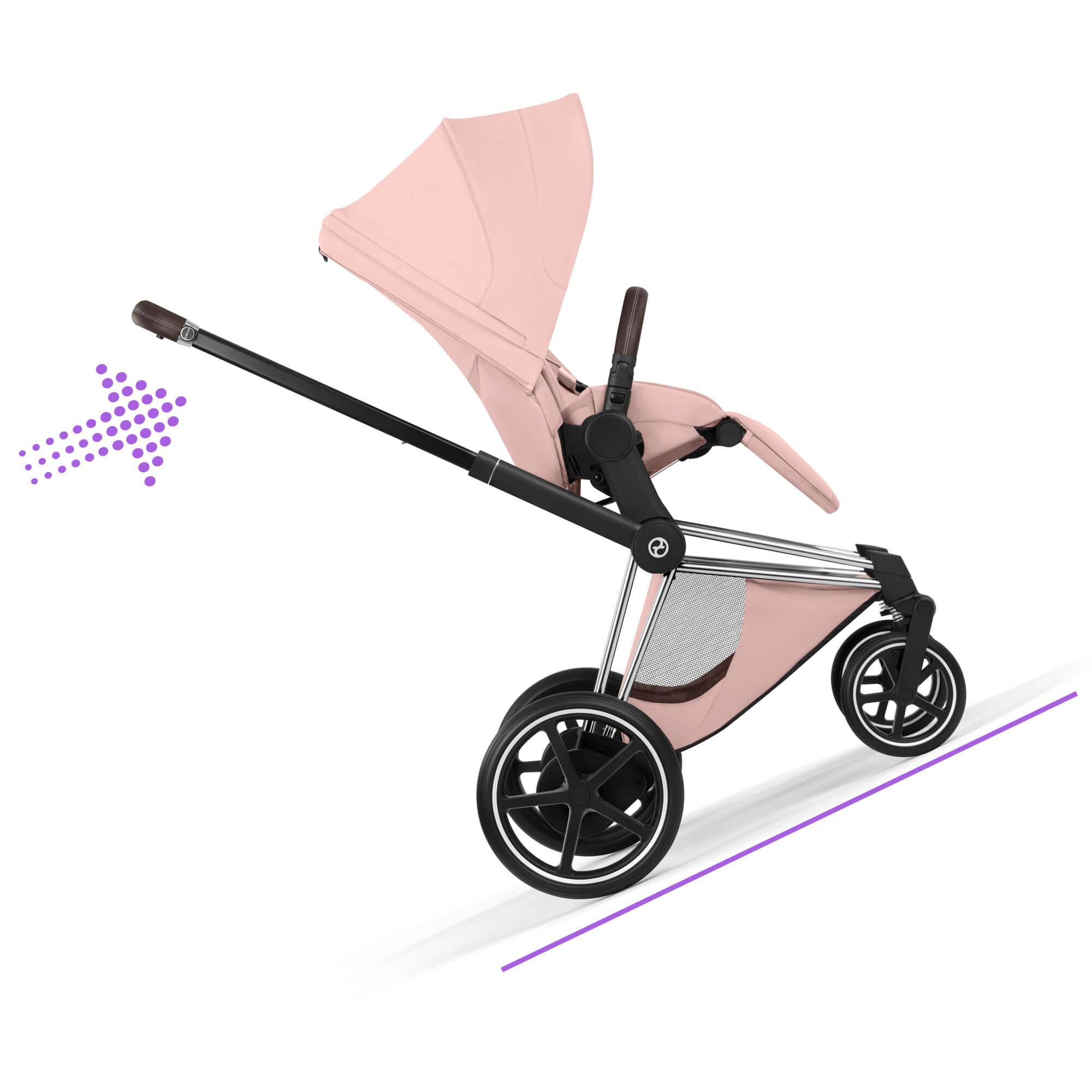 Cybex ePriam Ultimate  Bundle - Style Collection in Peach Pink Travel Systems
