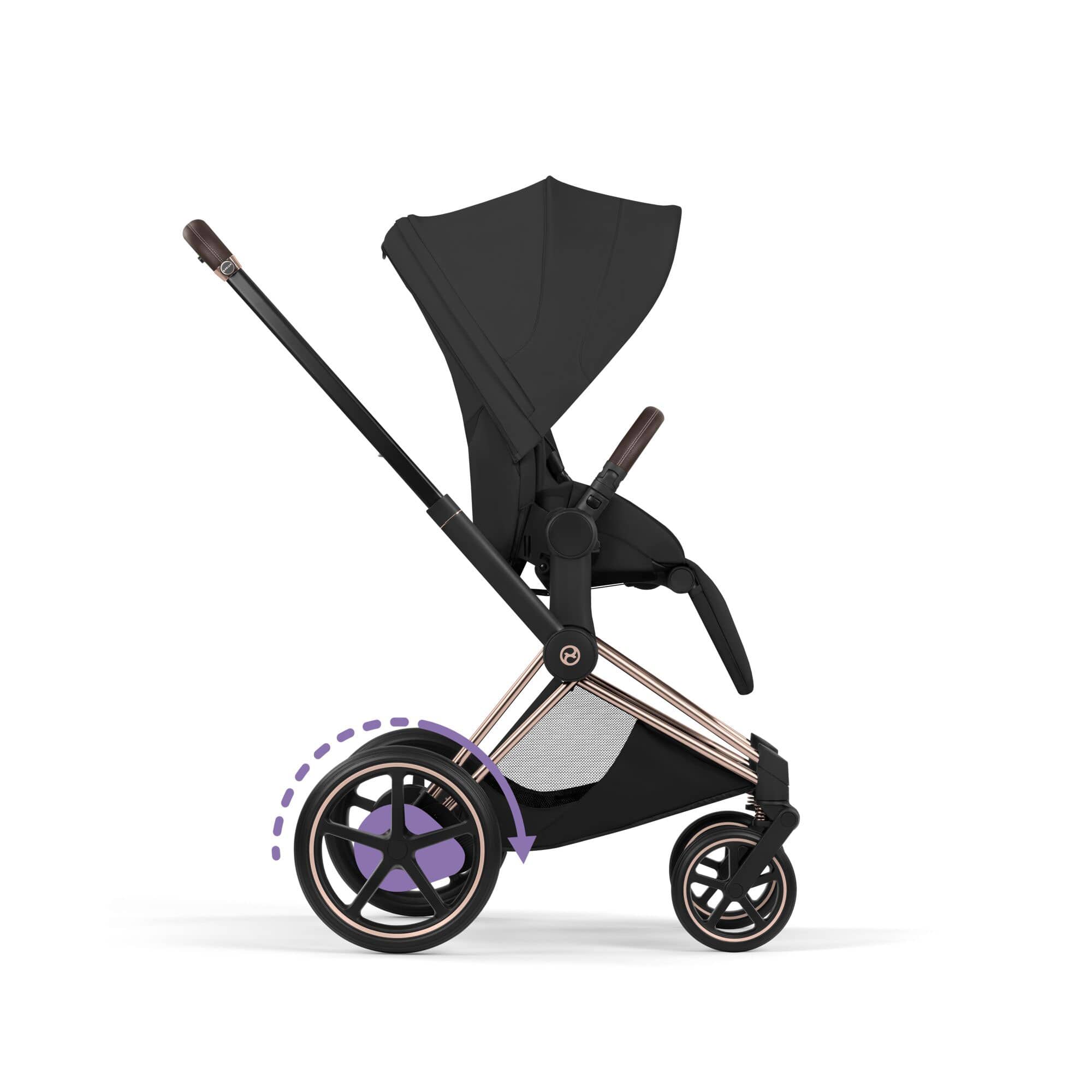 Cybex ePriam Ultimate Bundle - Style Collection in Sepia Black Travel Systems
