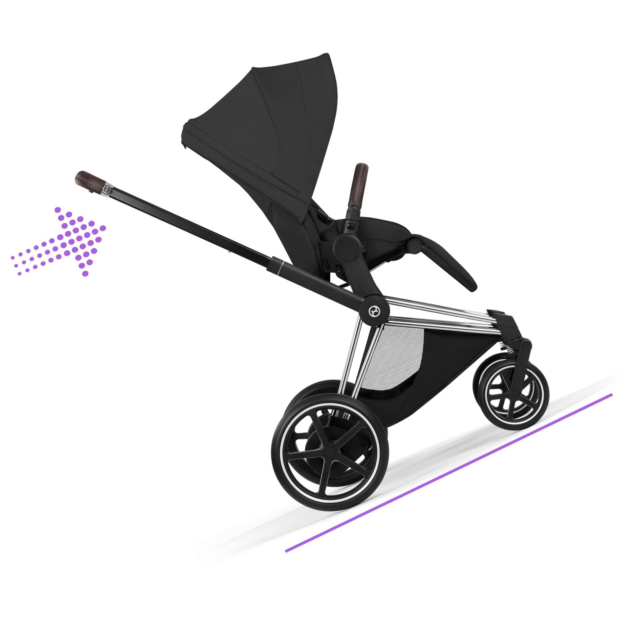 Cybex ePriam Ultimate Bundle - Style Collection in Sepia Black Travel Systems