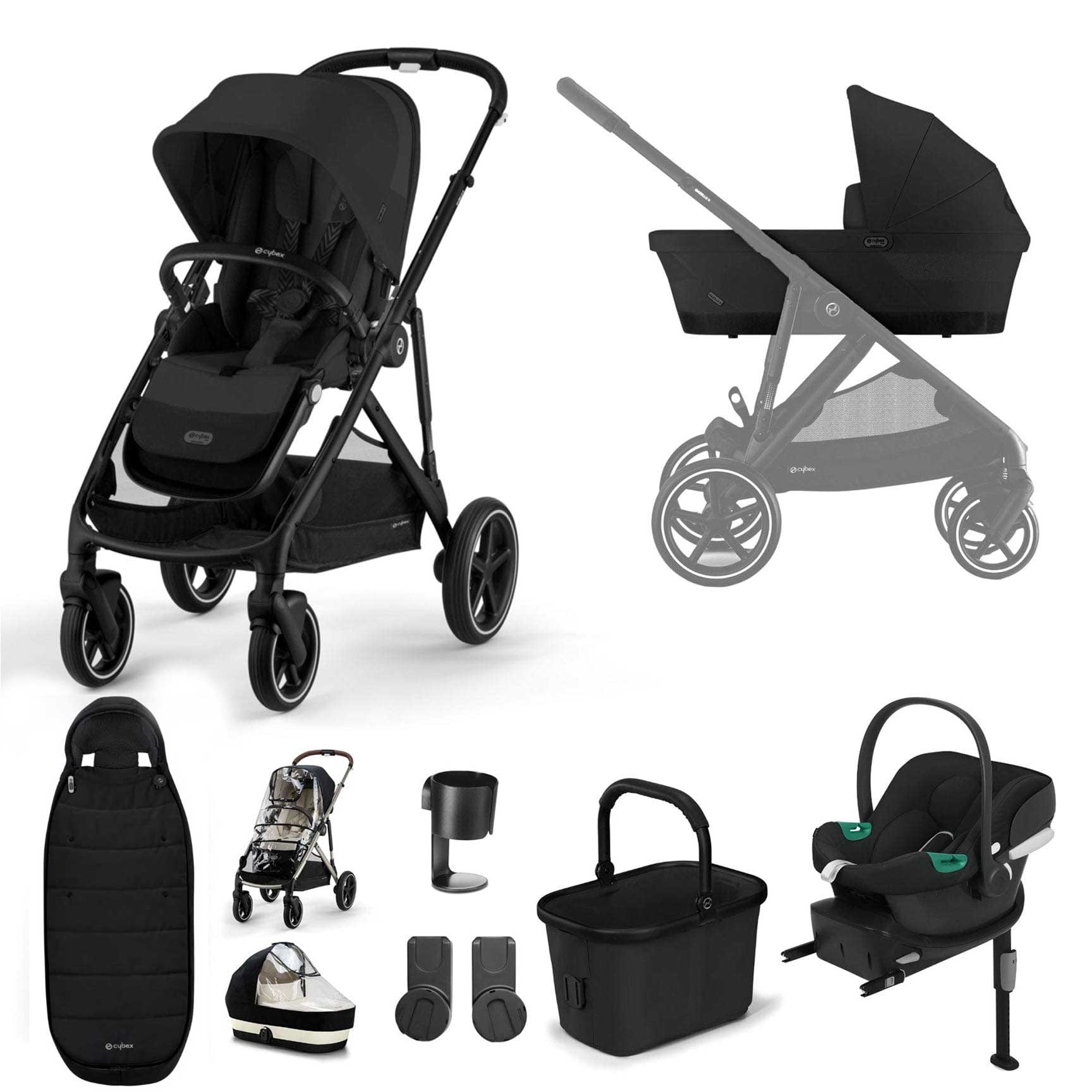 Cybex Gazelle S Comfort Bundle in Black/Moon Black Travel Systems 14657-BLK-MOO-BLK 4063846324859