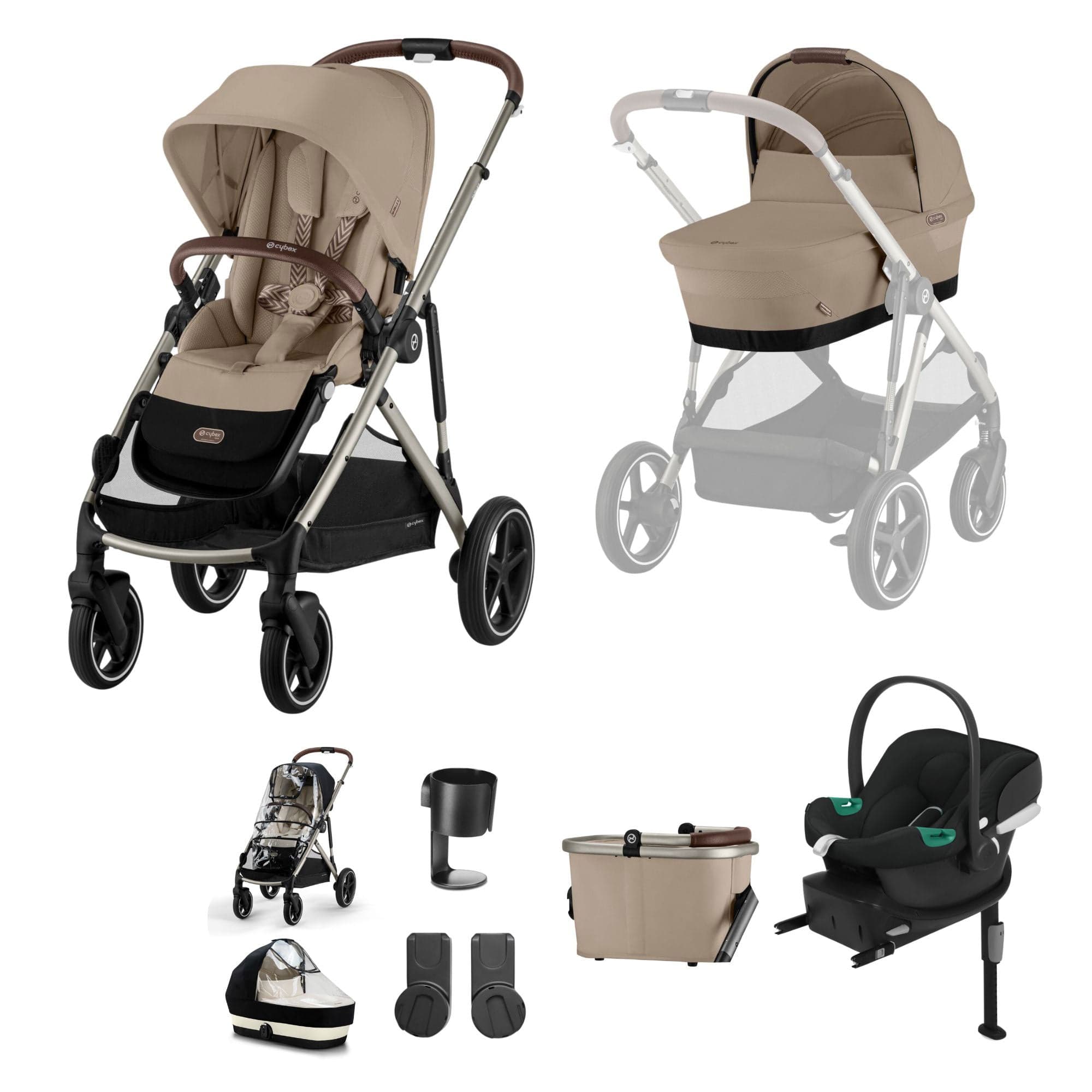 cybex soldes Cybex Gazelle S Comfort Bundle in Taupe/Almond Beige