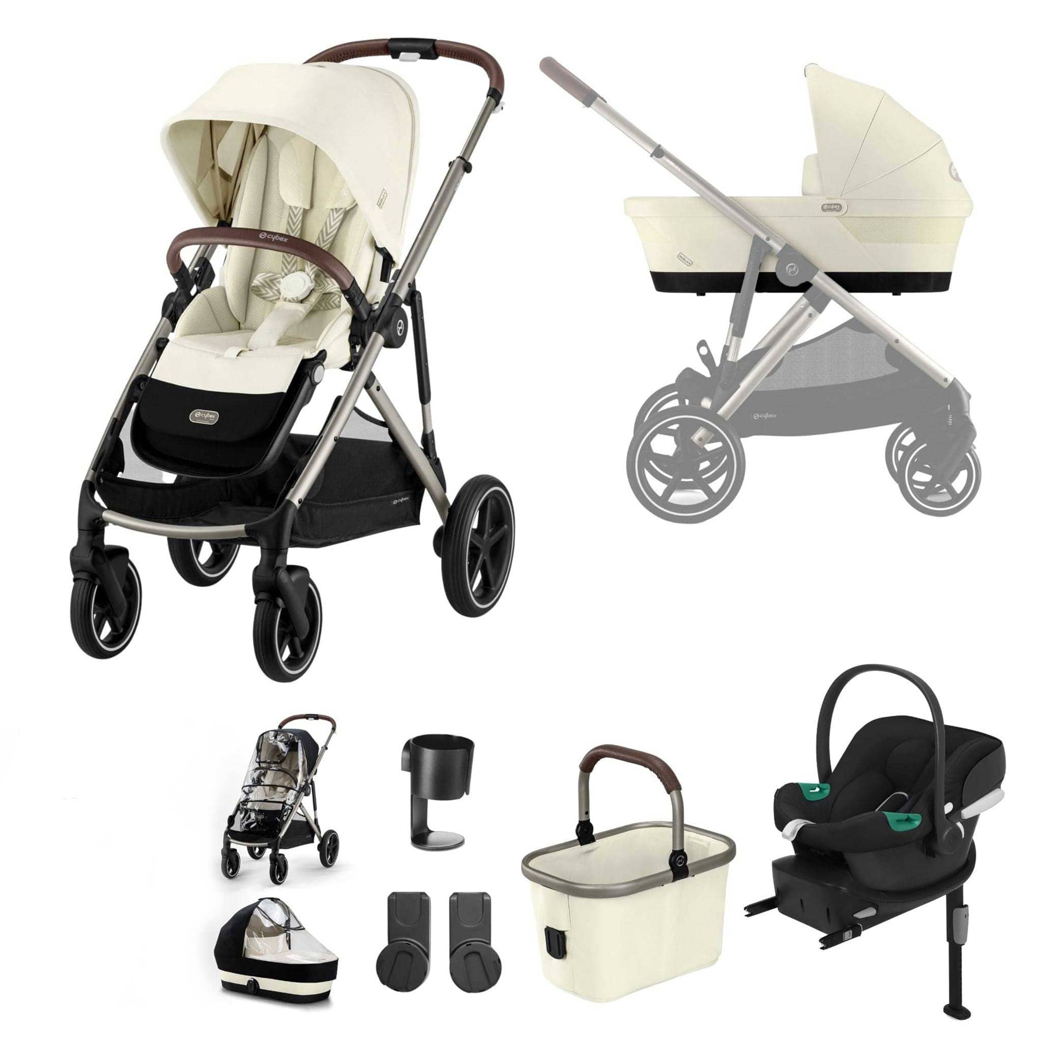 cybex gazelle taupe Cybex Gazelle S Comfort Bundle in Taupe/Seashell Beige