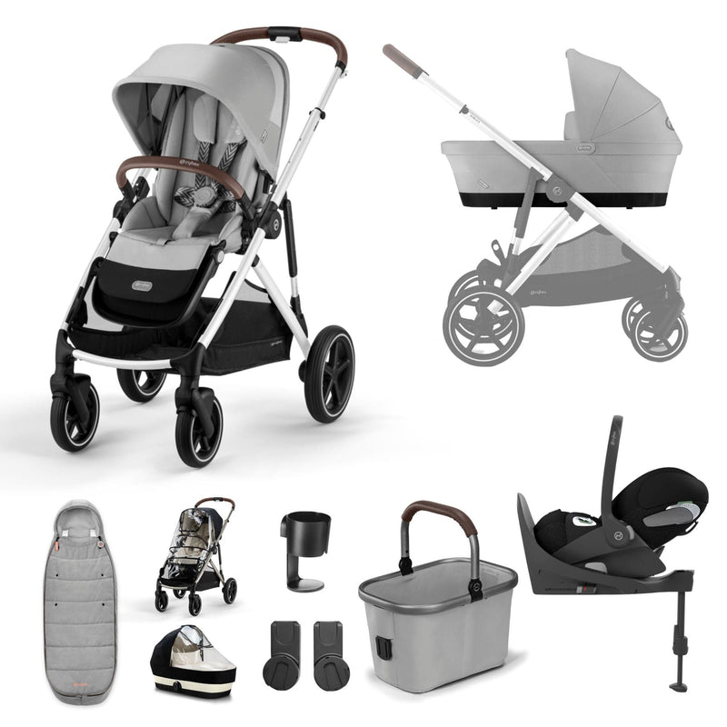 Cybex Gazelle S Luxury Bundle in Silver/Lava Grey Travel Systems 12776-SLV-LAV-GRY 4063846324866