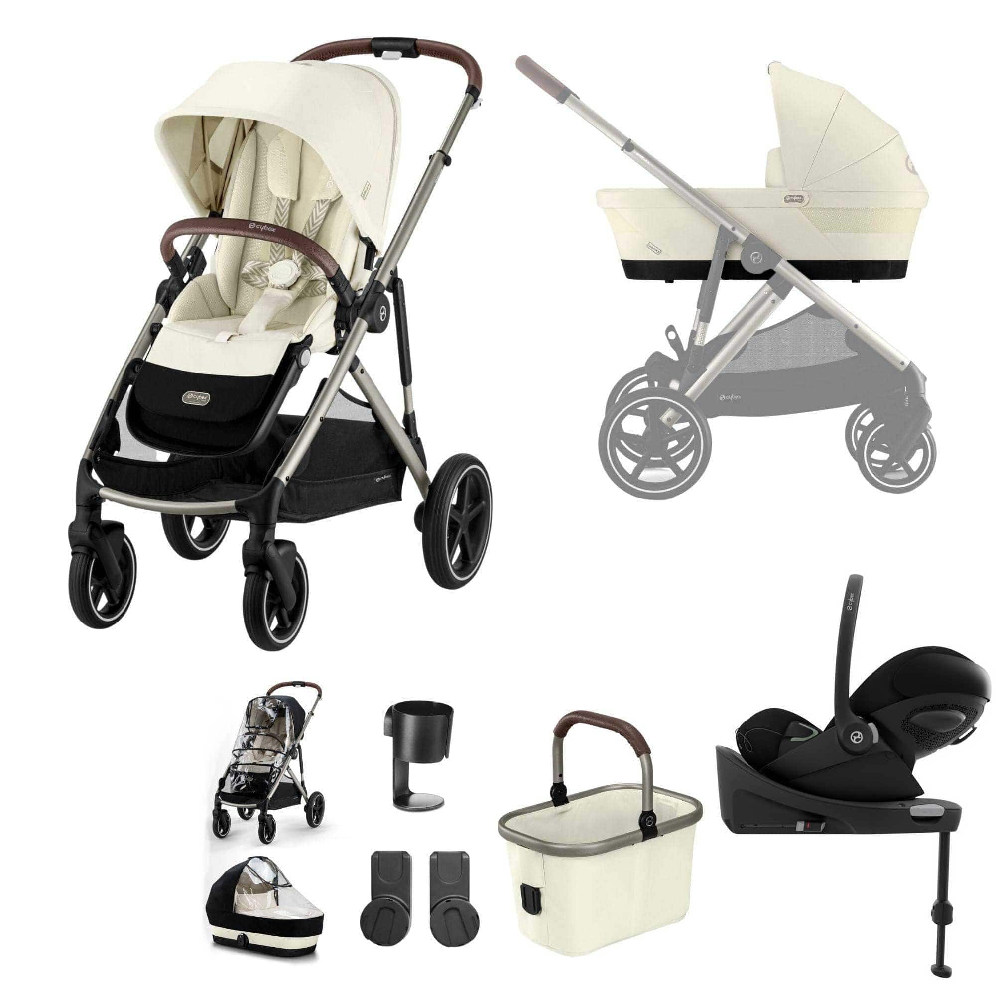cybex melio seashell beige Cybex Gazelle S Luxury Bundle in Taupe/Seashell Beige